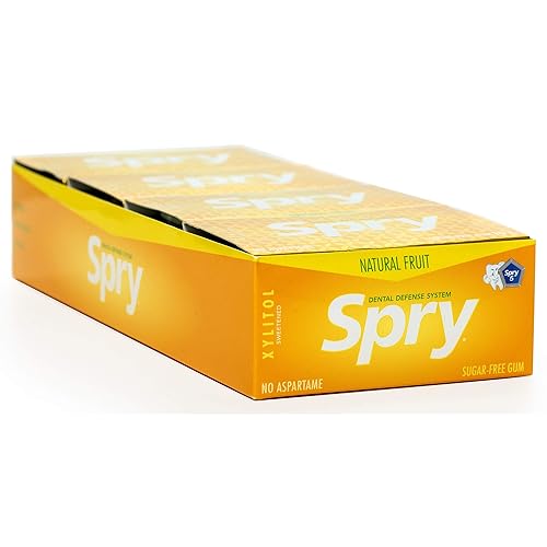 Spry Fresh - Goma de mascar con xilitol natural, sistema de protección de los dientes, sin aspartamo, sin azúcar