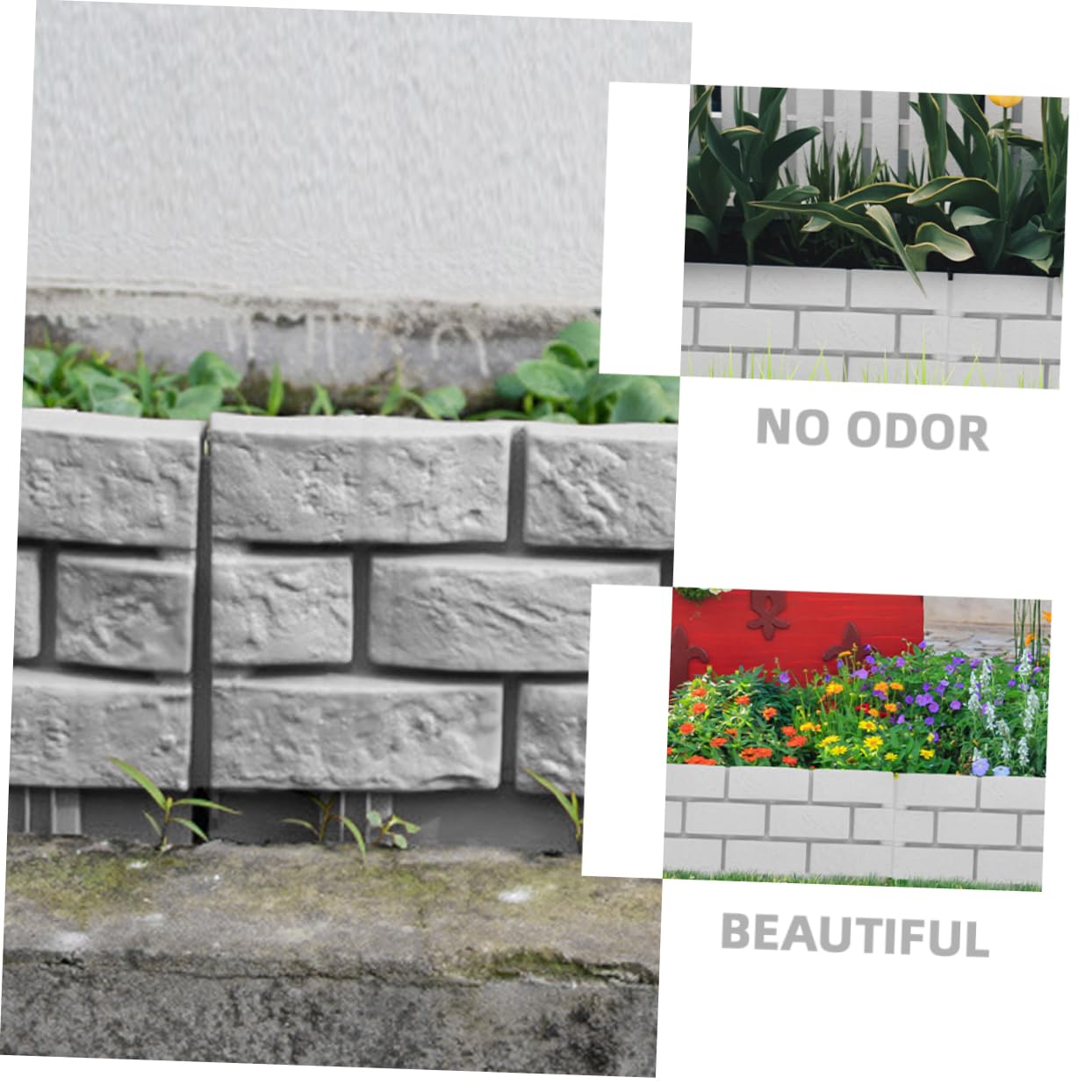 3pezzi Recinzione Decorativa Plastica Per Giardino Pannelli Regolabili Per Bordatura Di Aiuole e Cortili Facile Installazione