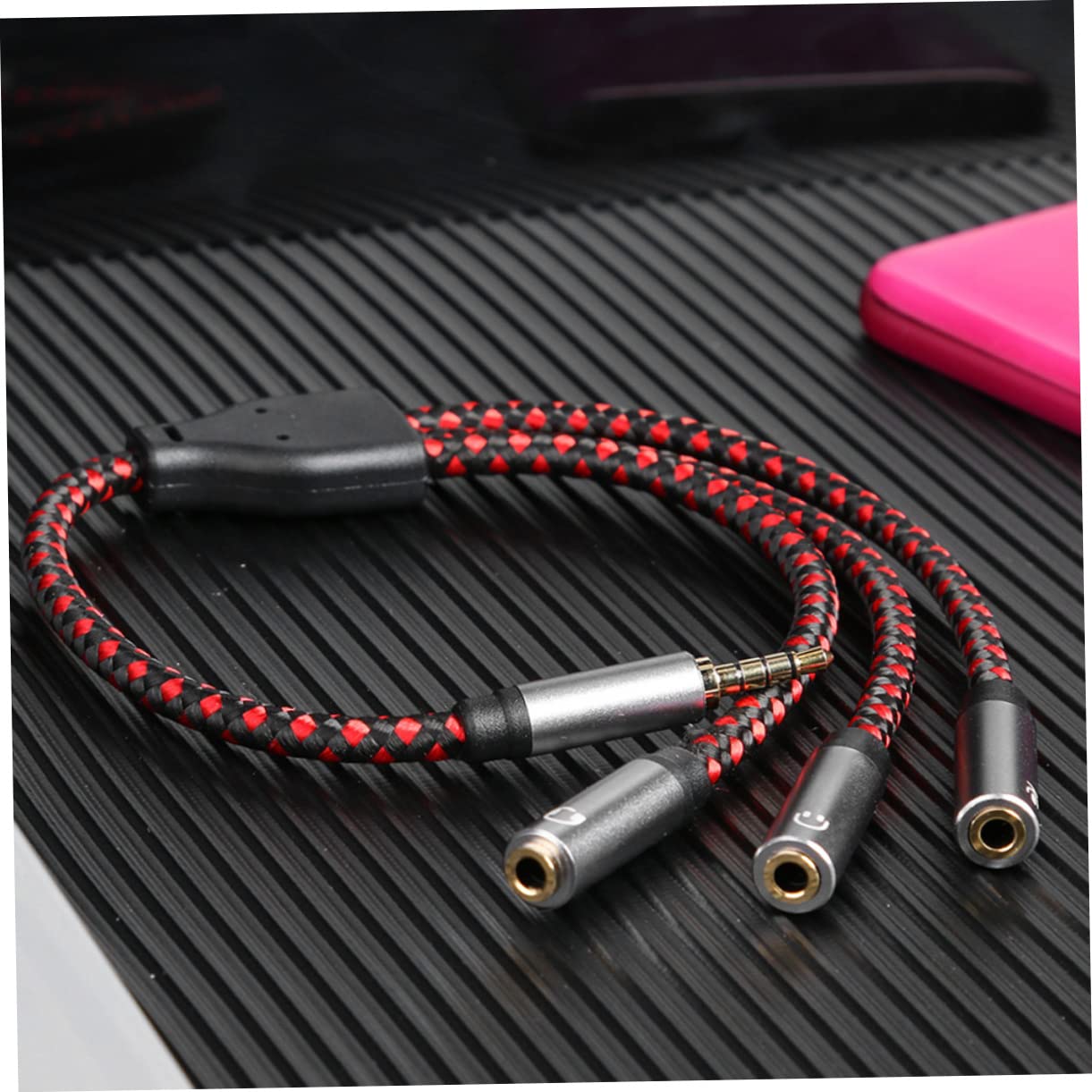 Uonlytech 3pezzi Cavo Audio Splitter Vie Per Cuffie Adattatore Audio Leggero e Compatto Compatibile Con Laptop e Smartphone Per Viaggi e Uso Quotidiano