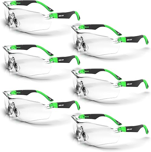 Miniatura 18 de DEX FIT Gafas de seguridad SG210, Z87, protección ocular, 3X antivaho y resistentes a los arañazos, ajustables para mujeres y hombres, protección UV