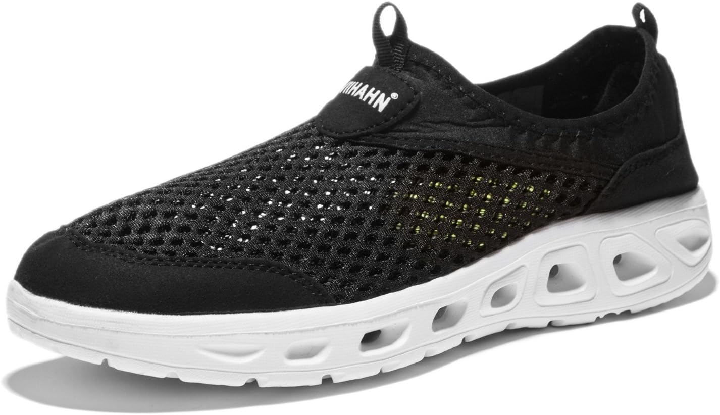 Viihahn Men's Water Shoes Beach Walking Barefoot Lightweight Breathable Mesh Wetsuits Slip On Outdoor Sneakers