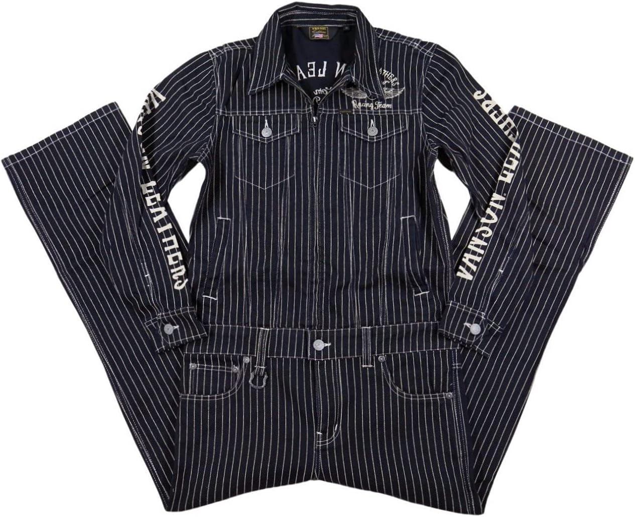 VANSON ウォバッシュ イーグル 刺繍 襟 袖 プリント つなぎ XL 2025年