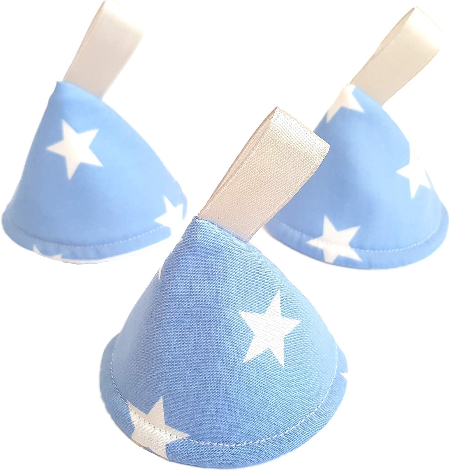 Pee Pee Stop Cones/Wee Wee Wigwams Teepees/Baby Blue Stars (Set of 3)