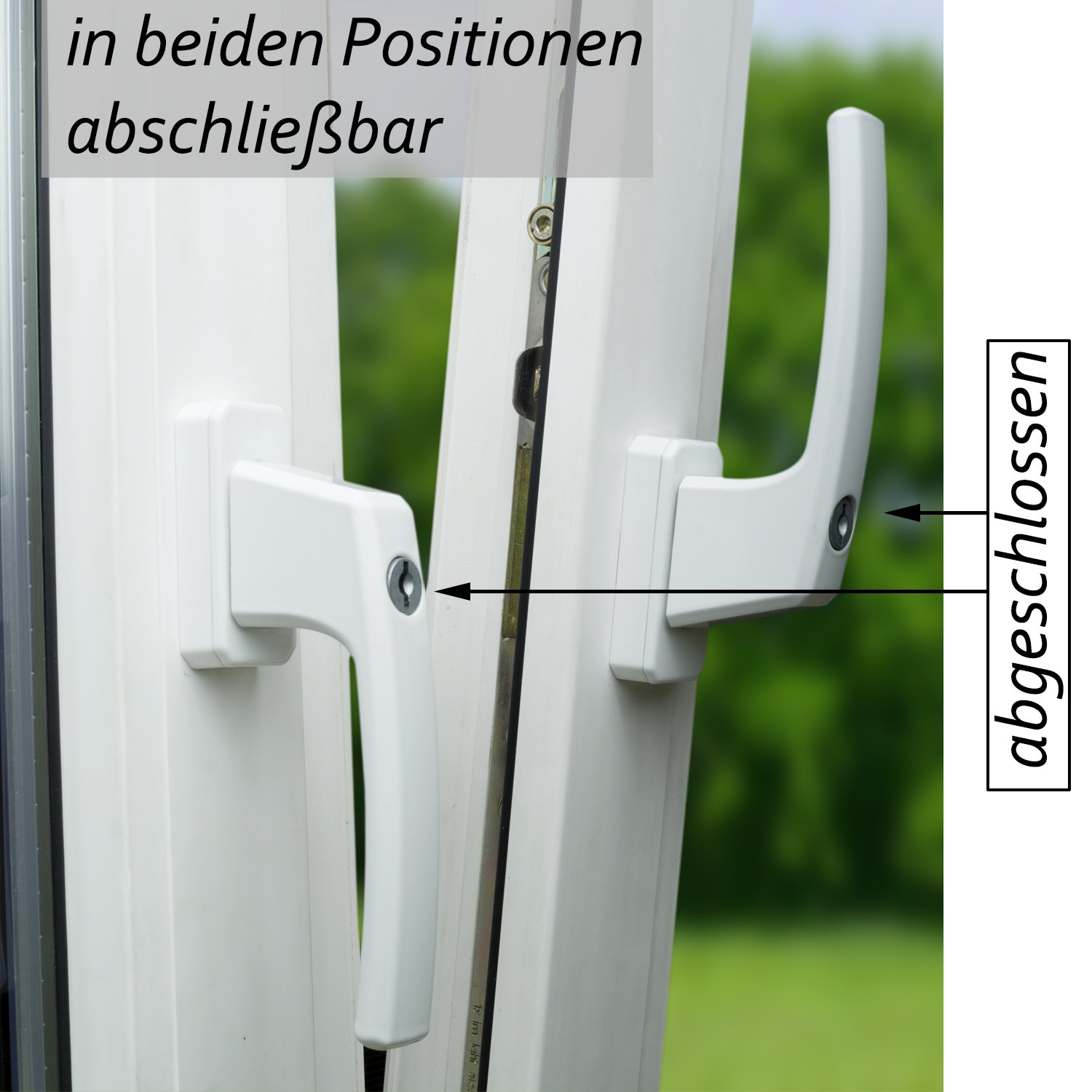 Stahlia Abschließbare Fenstergriffe Aluminium (10 Stück) Silber quadratisch Druckknöpfe Balkontürgriff Fenstersicherung Fensterbeschläge Fensterschloss