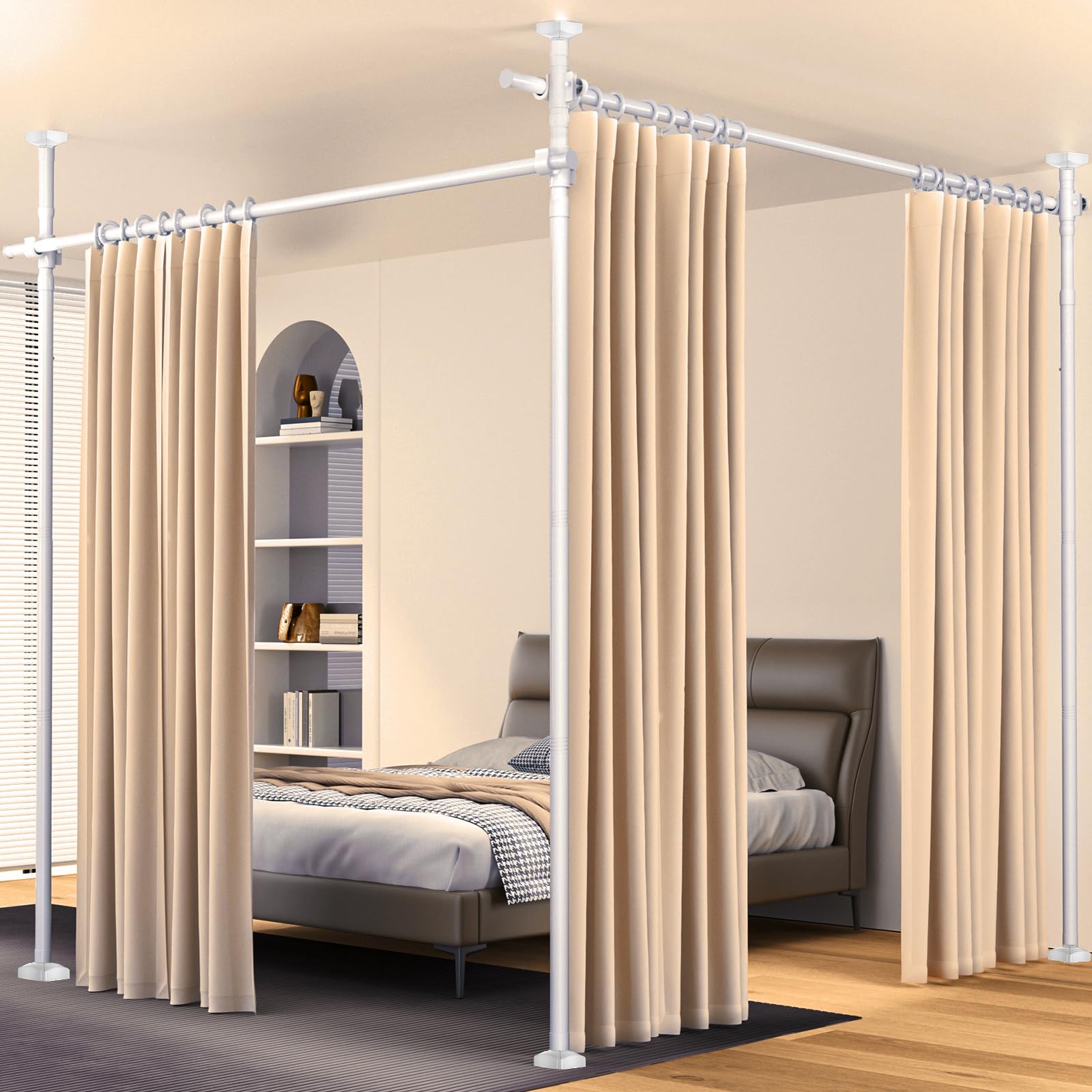 Photo 1 of Daurore paw Room Divider Tension Curtain Rod