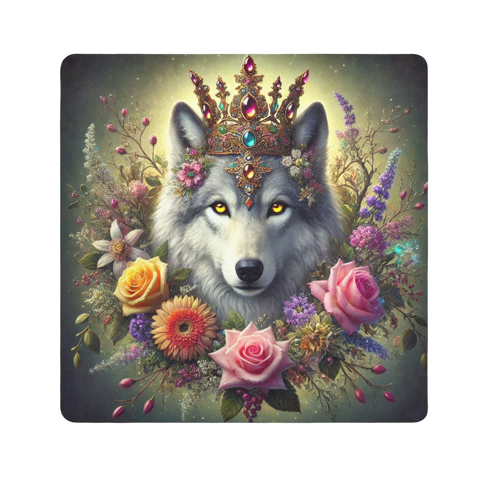 Joko Ivery Wolf Crown Flowers Camera Lens Wrap 21.7