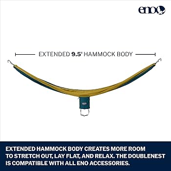eno ダブルネストハンモック&バグネット 2点セット 　イノー Amazon.co.jp: ENO ダブルネストハンモック - 軽量、ポータブル