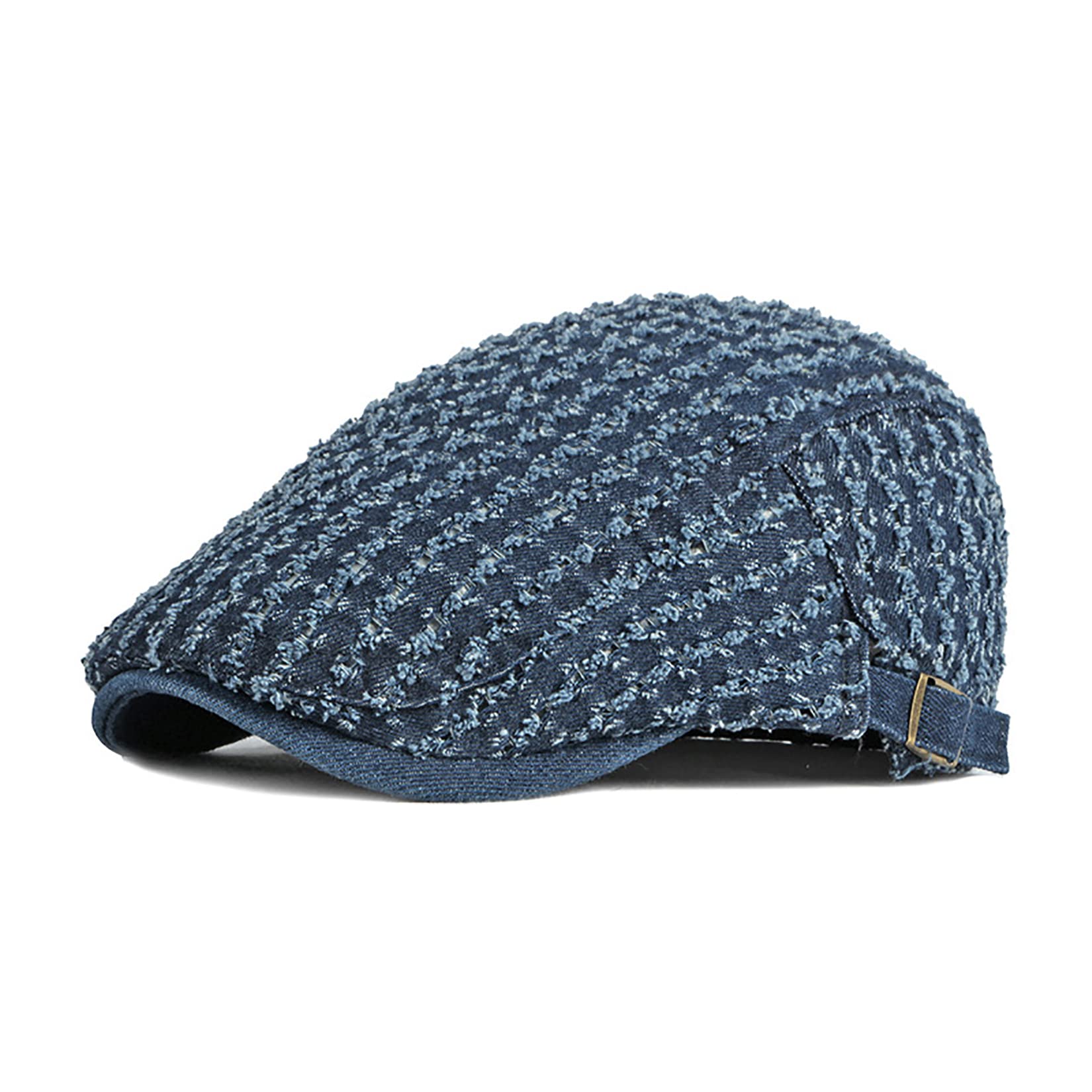 Men Breathable Mesh Summer Hat Newsboy Beret Flat Cap