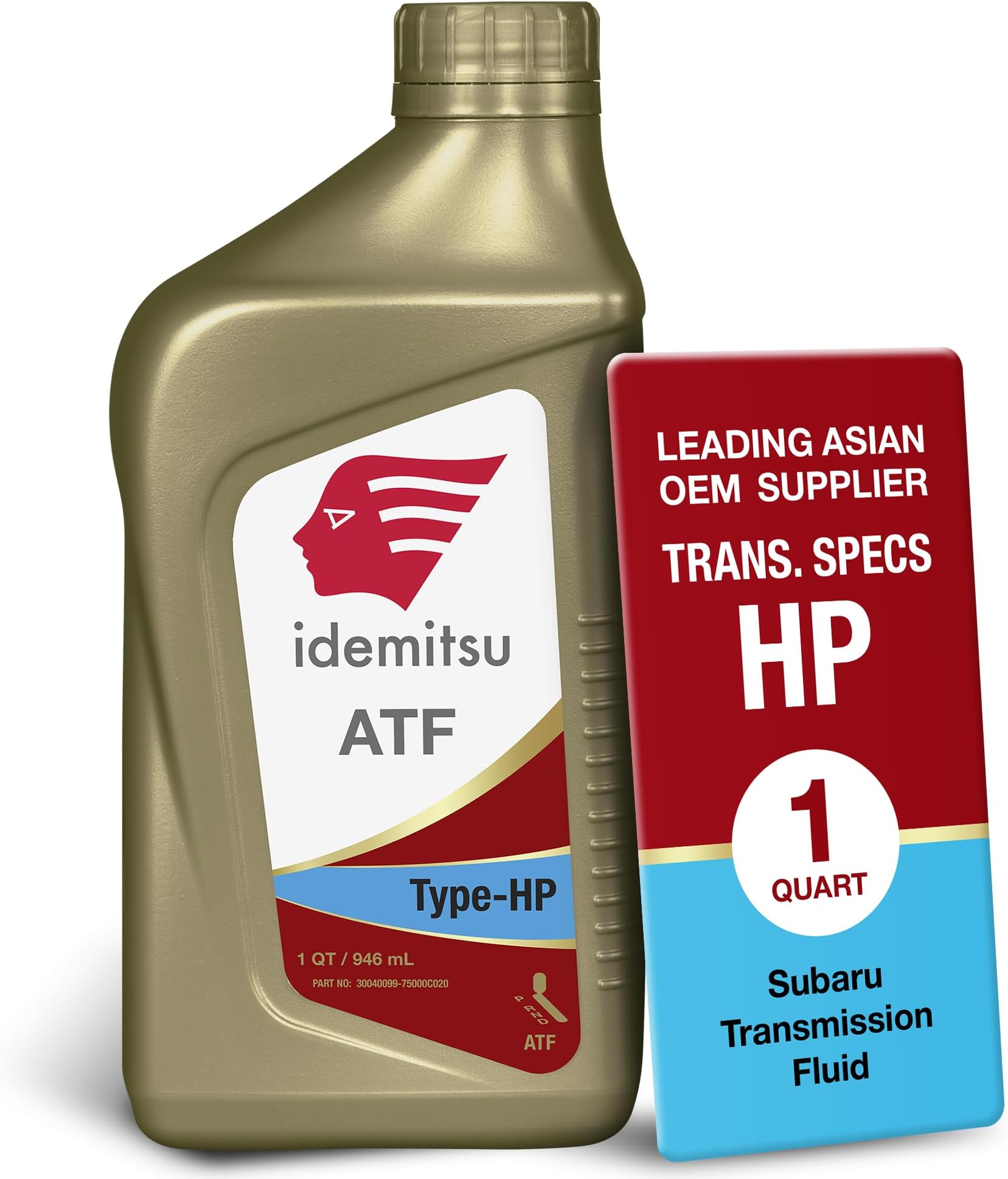 ATF Type HP Automatic Transmission Fluid for Subaru - 1QT, Red, (30040099-75000C020)