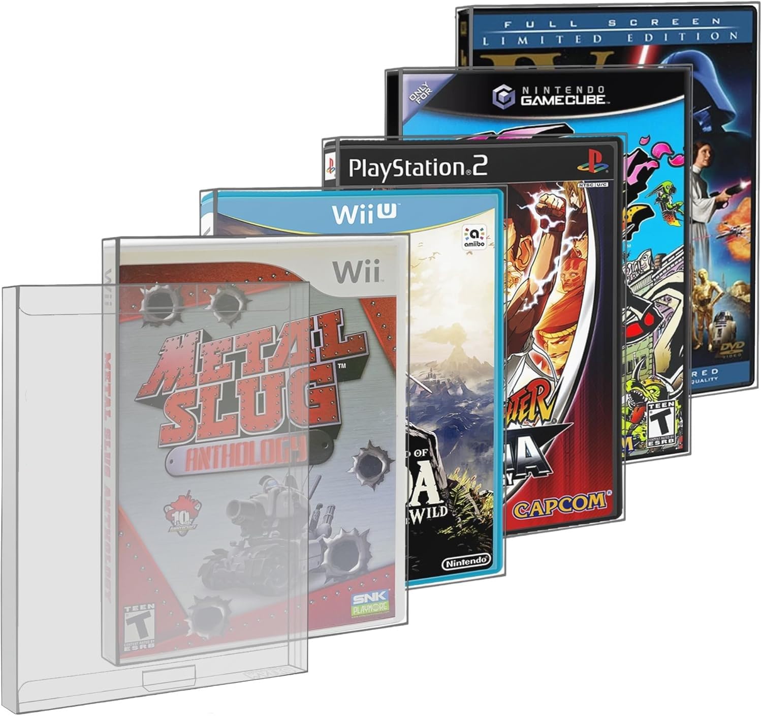 Link-e : 20 X Custodia Protettiva in Plastica Compatibile con la Scatola di Gioco per Console Nintendo Gamecube, Wii, Wii-u, Sony Playstation 2 PS2, Microsoft Xbox, Xbox 360