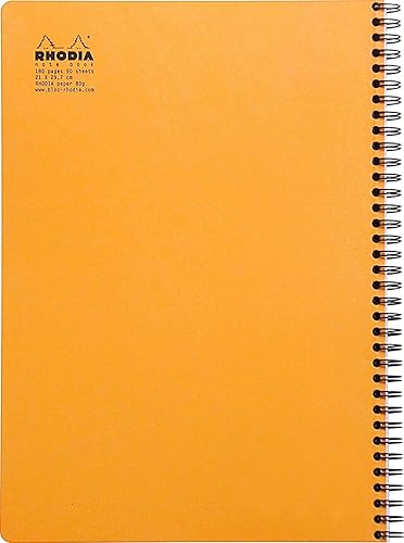 Miniatura 8 de RHODIA 193468C - Cuaderno en espiral (encuadernación completa), color naranja, A5+, rayado, 160 páginas desmontables, papel Clairefontaine de 2.82