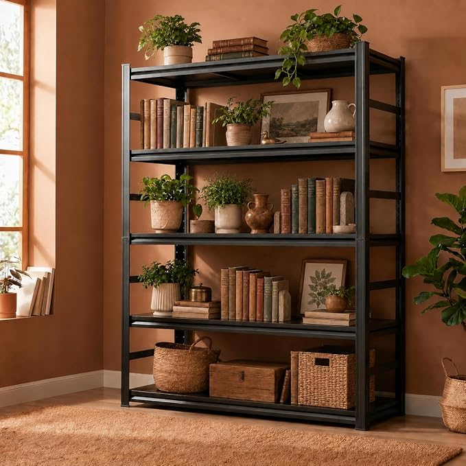 Estantería metálica de 5 niveles 72" H ajustable miniatura 2
