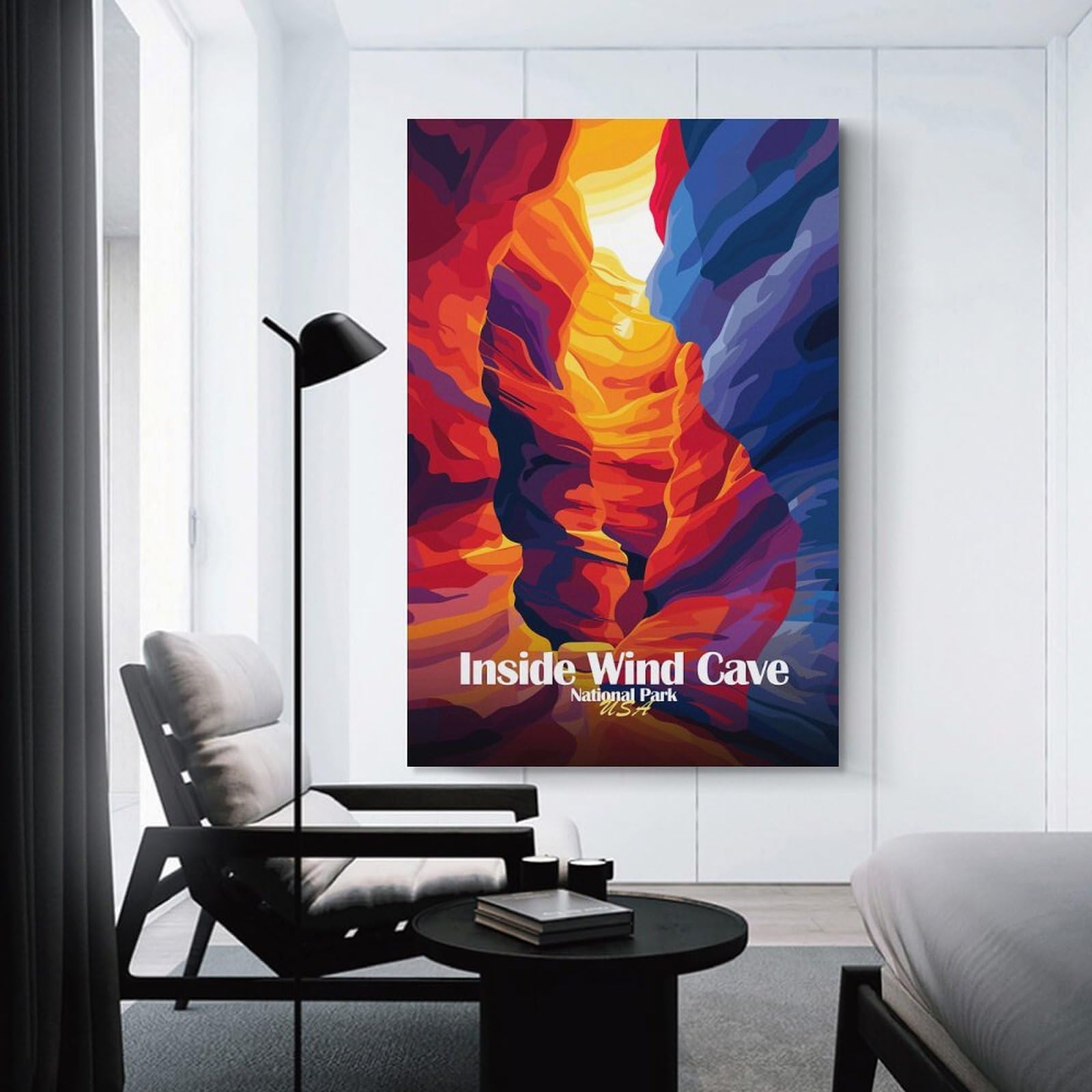 Junmoney Canvas Wall Decor Inside Wind Cave National Park Art, 08x12inch(20x30cm), for Gallery Wall Decor And Room Displays, An Easy Match for Collected Prints