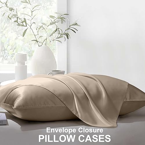 Vista 4 de Juego de sábanas de 4 piezas tamaño King - Cómodas sábanas transpirables y refrescantes - Sábanas de lujo para hotel - Bolsillos profundos de 16