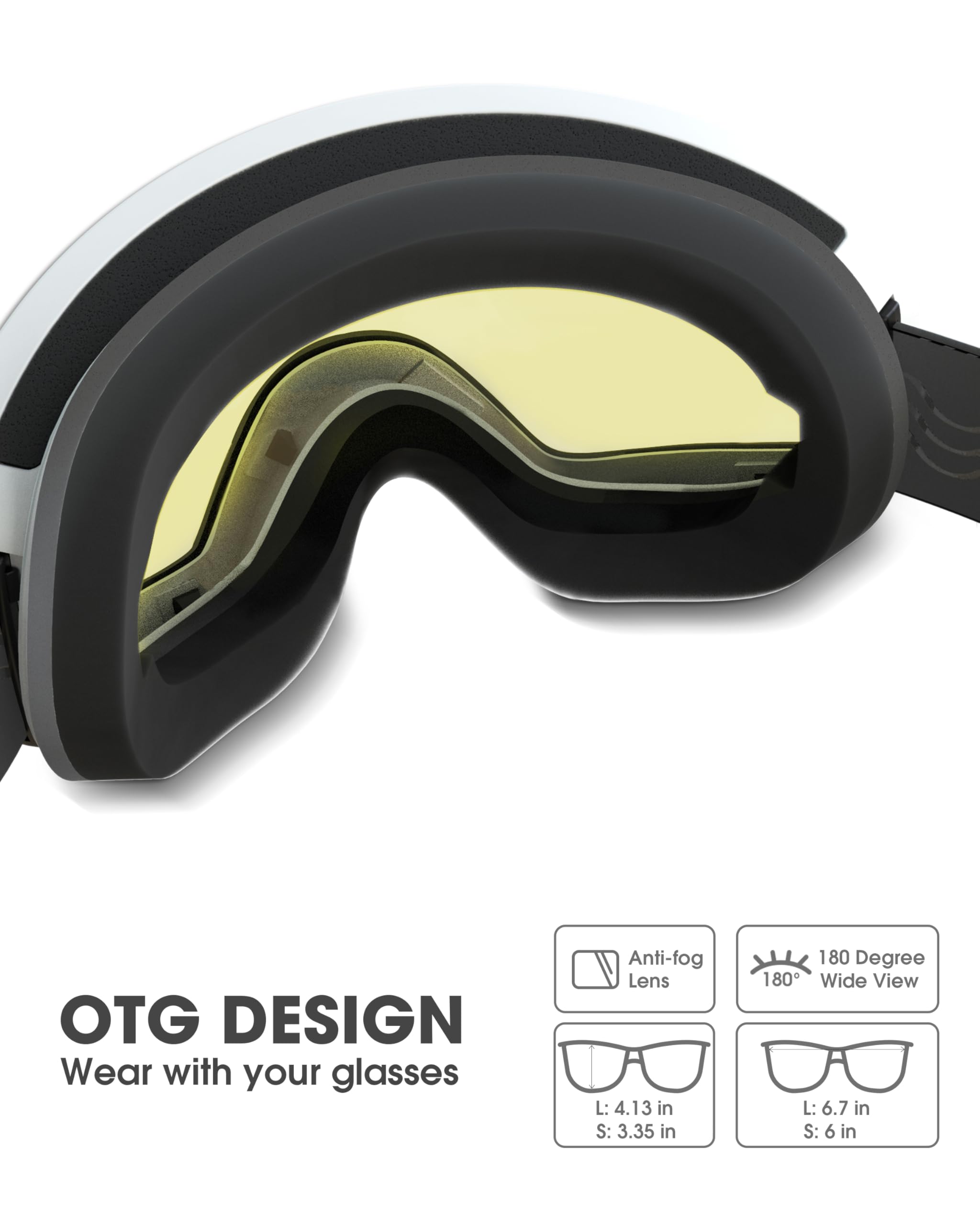 Amazon | [ACURE] スノーボード ゴーグル スキー ゴーグル OTG