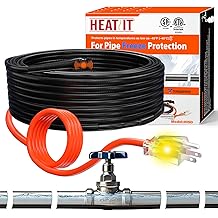HEATIT 加热电缆 - CSA 和 ETL 批准,可防止管道冻结、保持水流、节能、性能可靠、无哈索、耐用的水管热胶带 HISD 6 英尺、7w/英尺、120V