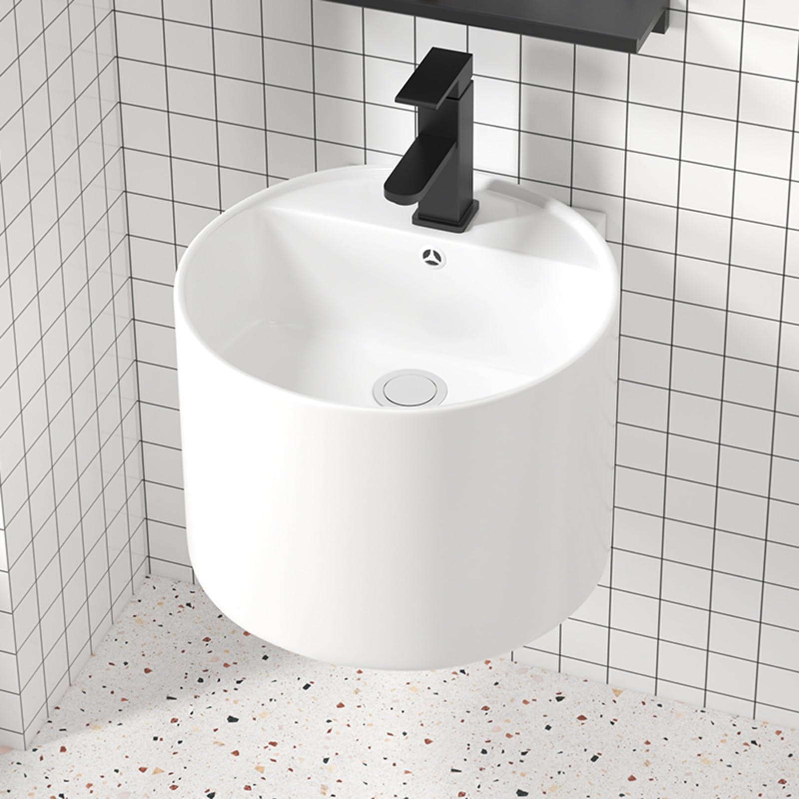 Évier profond pour jardin et garage avec robinets eau chaude froide