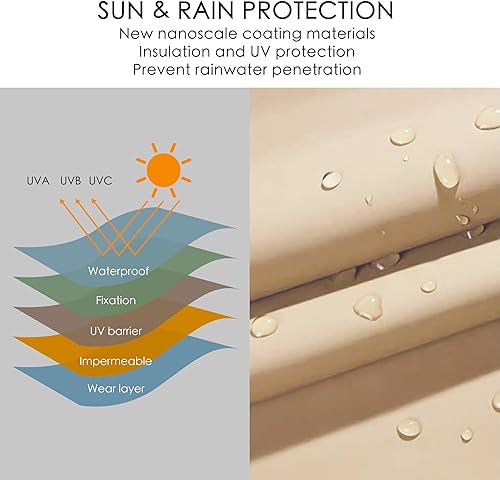 Miniatura 10 de Kozyard Paraguas de patio colgante voladizo de 10 pies de estilo de mercado grande para mesa de balcón al aire libre o terraza de jardín grande