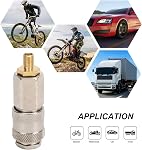 Air Inflator Adapter, 2 Pack Portable Air Compressor Adapters Heavy Duty Steel Male Thread to US Valve 3 in 1 Quick Connector Coupler for Tire Inflator