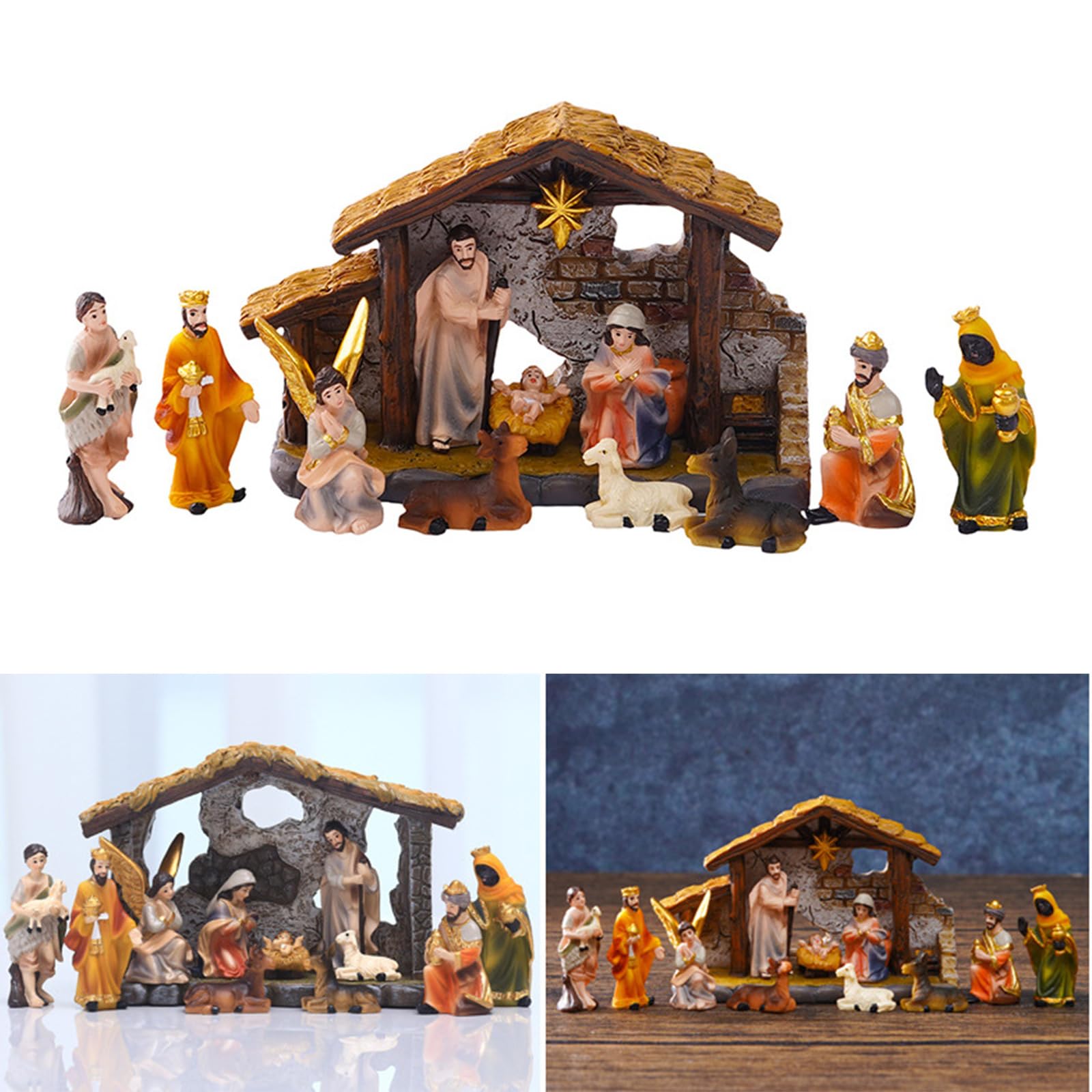 クリスマス　降誕場面　Pesebre キリスト誕生　2391 Amazon.co.jp: PANGBOER 樹脂製 聖家族 キリスト降誕のシーン 馬小屋と