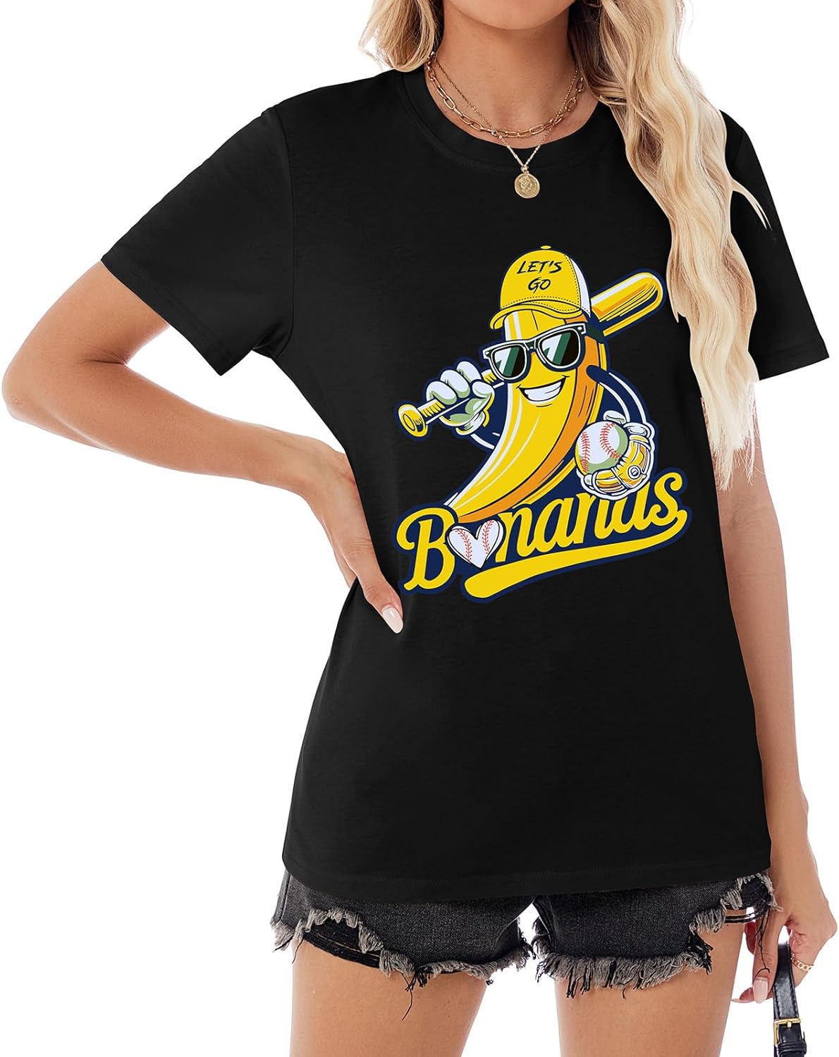 Baseball Shirt for Women Game Day Baseball Fan Shirt Mom Tee Casual Short Sleeve Tops - Image 2