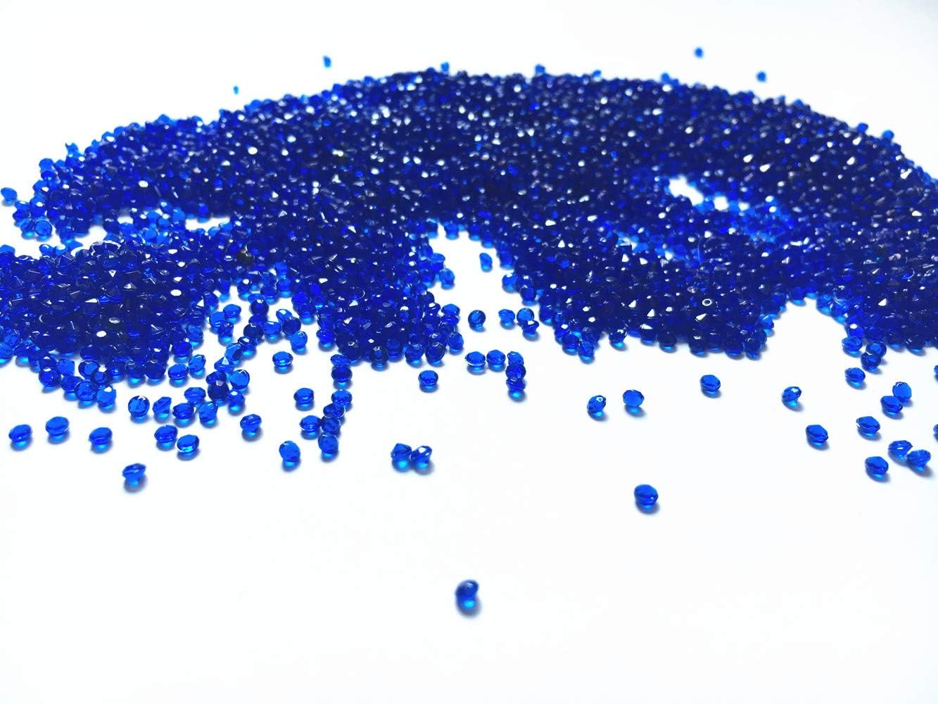 Liying shopAcrylic Diamonds Faux Round Crystals Treasure Gems for Table Confetti, Table Scatters, Vase Fillers, Arts & Crafts, Wedding Decoration (2.5mm 10000pcs Royal Blue)