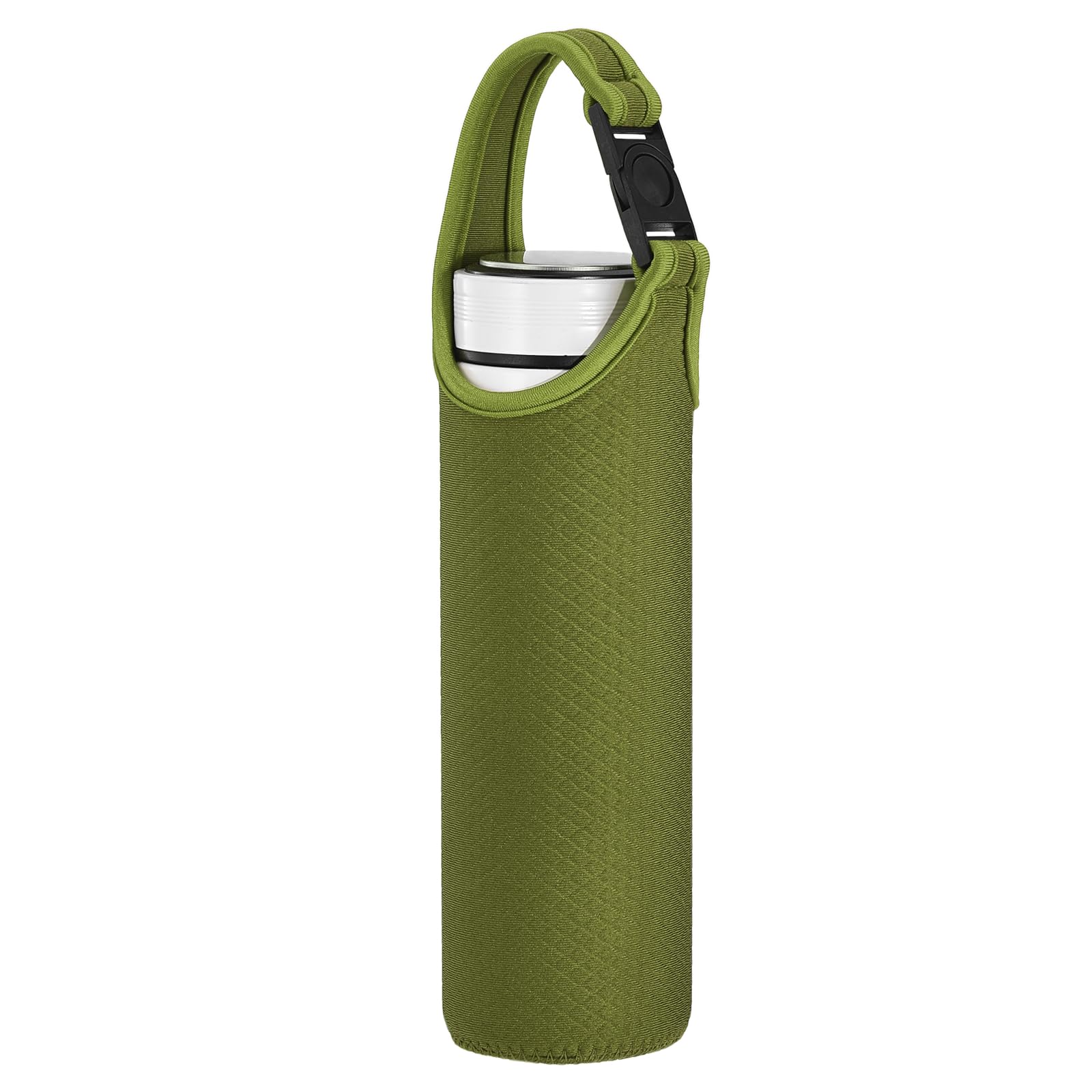 YELARXI Tumbler Carrier Holder, Insulated Water Bottle Sleeve Carrier Bag for 14.2oz Tumbler with Carrying Handle, Suit 2.5-3" Bottle & Dark Green - Fitting For(Hiking/Camping/Sport/Gym)