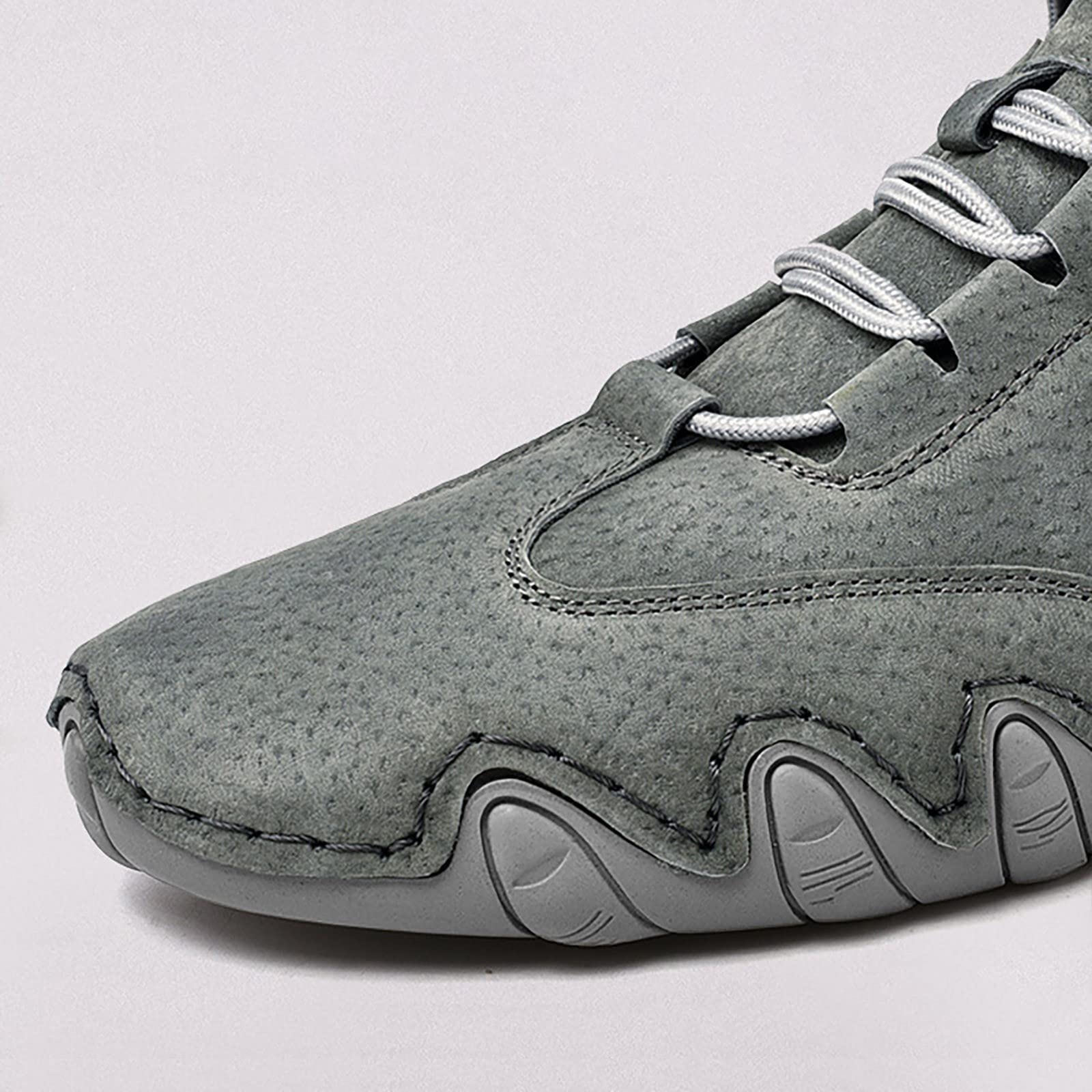 Herren-Sneaker, flach, Laufschuhe, rutschfest, Schnürung, Sportschuhe, Schnürsenkel aus Wildleder für Herren