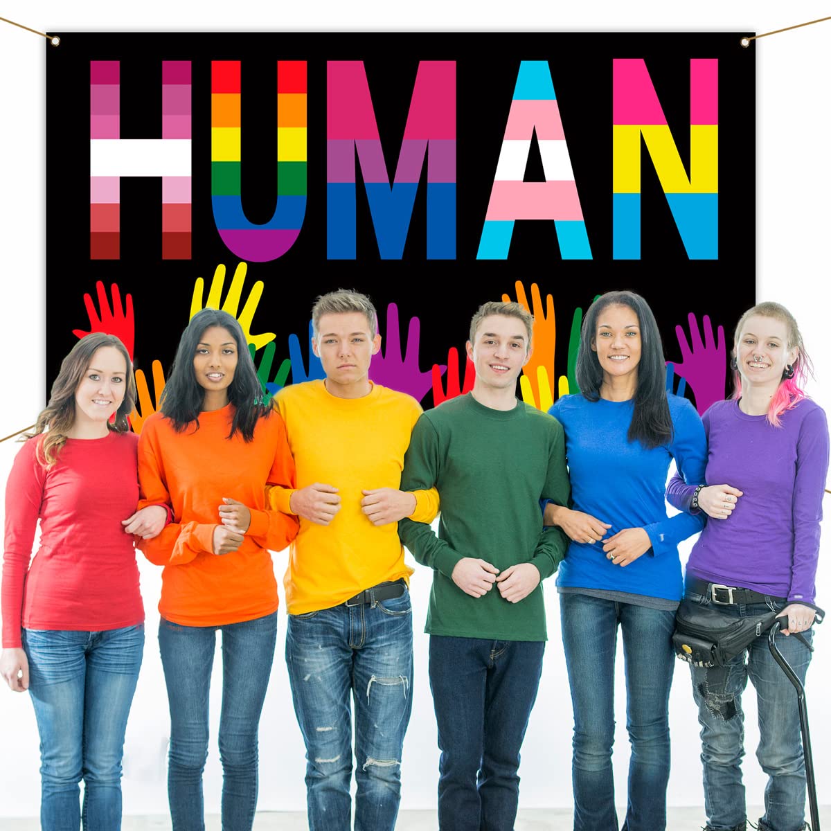 Pride Day Fotohintergrund Regenbogen – 180x110 Cm, Aus Polyester – Für LGBTQ-Partys & Feiern