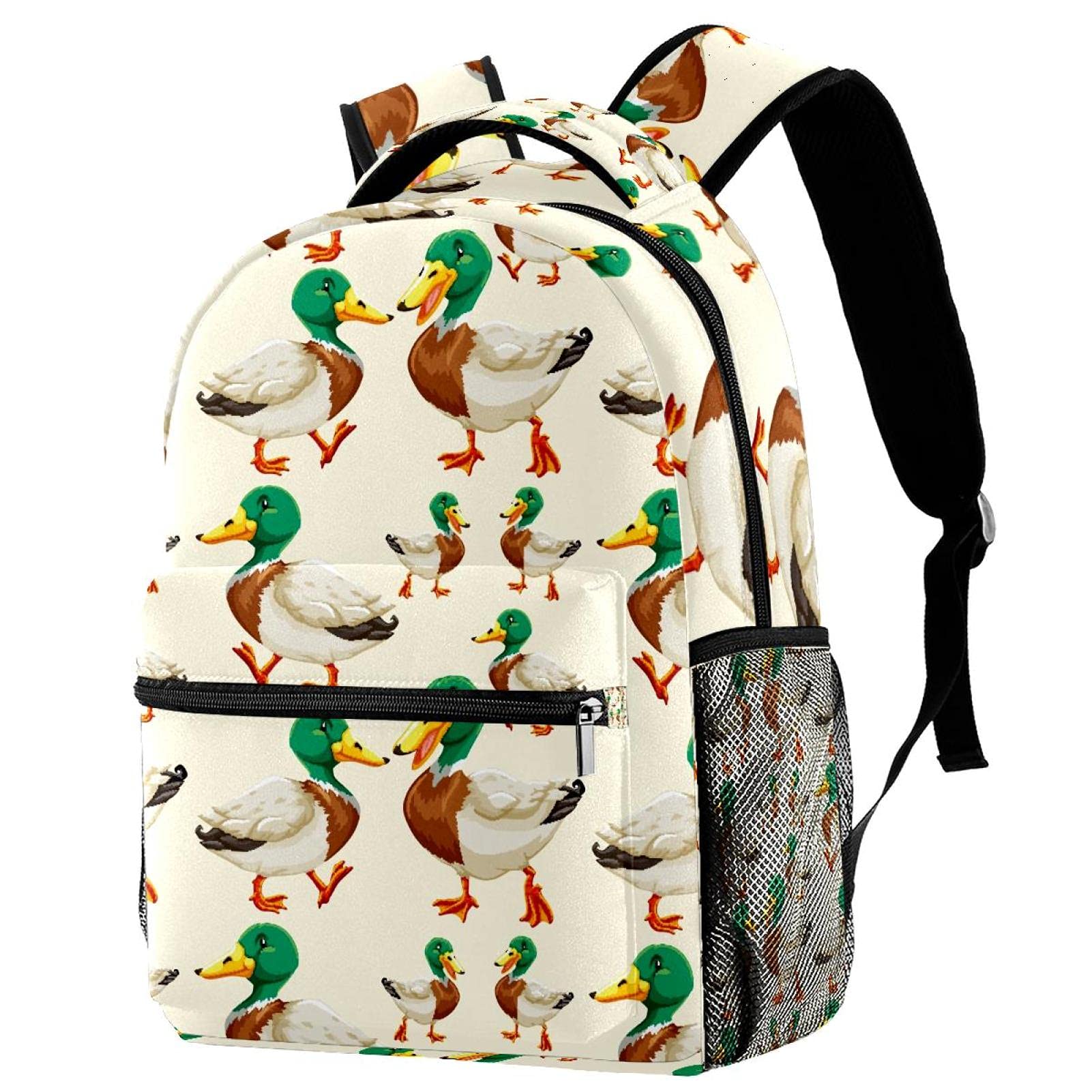 Sac à dos notes de musique imprimé graphique noir et blanc spacieux
