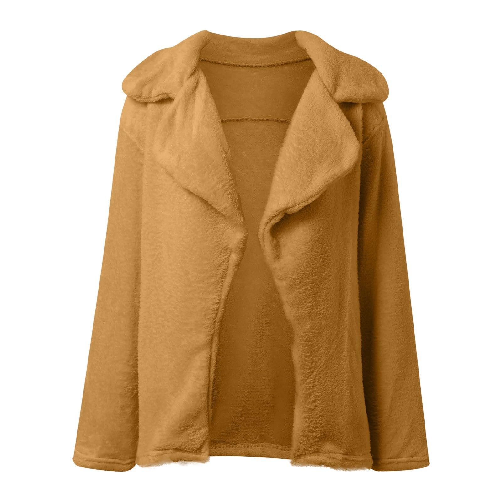 Generisch Damen Softshelljacke Wintermantel Warm halten Oberbekleidung Lockerer Mantel mit großem Kragen