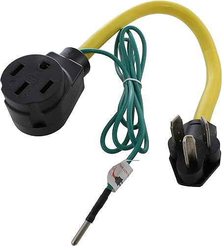 AC WORKS Adaptador RVEV 14-50R de 50 amperios (salida de secadora de 3 clavijas 30A a 50A RVEV)