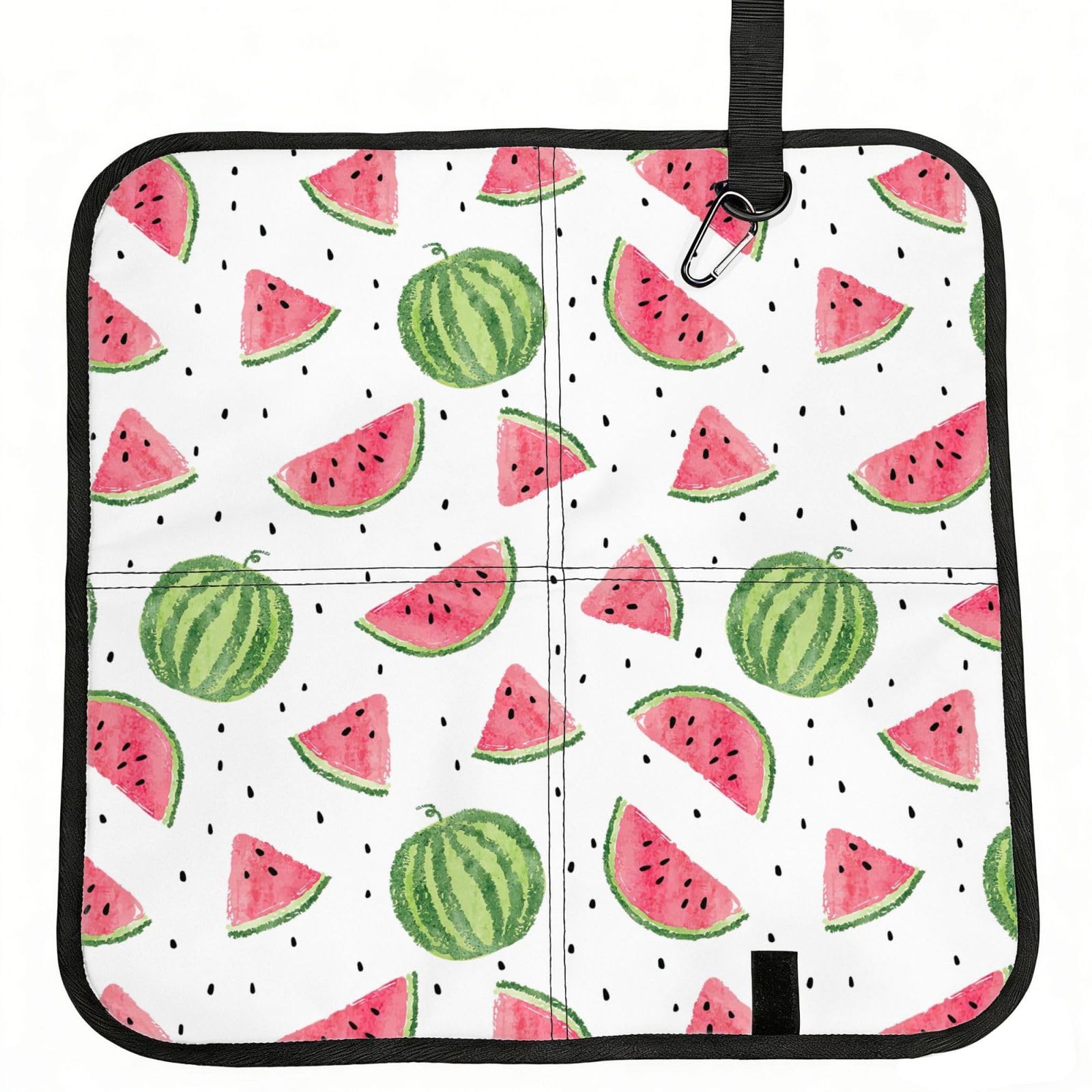 OKFSTY Watermelon Fresh Fruit Print Fold Away Seat Cushion Portable Outdoor Pad Polyester Bleacher Bench Mat Travel Picnic Pad