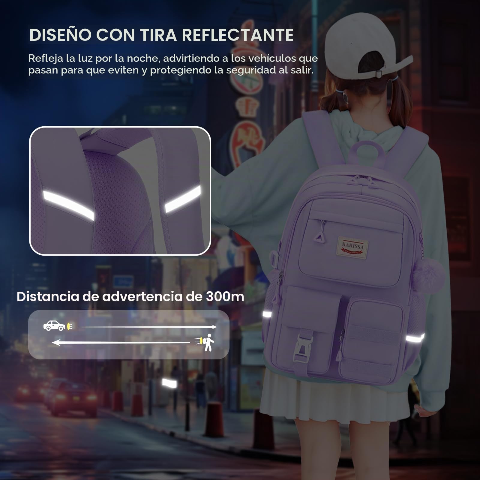 Amythe Mochilas Escolares para Niñas Adolescentes 2 Piezas, Incluye Mochila Colegio y Bolsa de Compras, Ideal para Chicas de Primaria y Secundaria, Viajes y Uso Diario (10 a18 años)