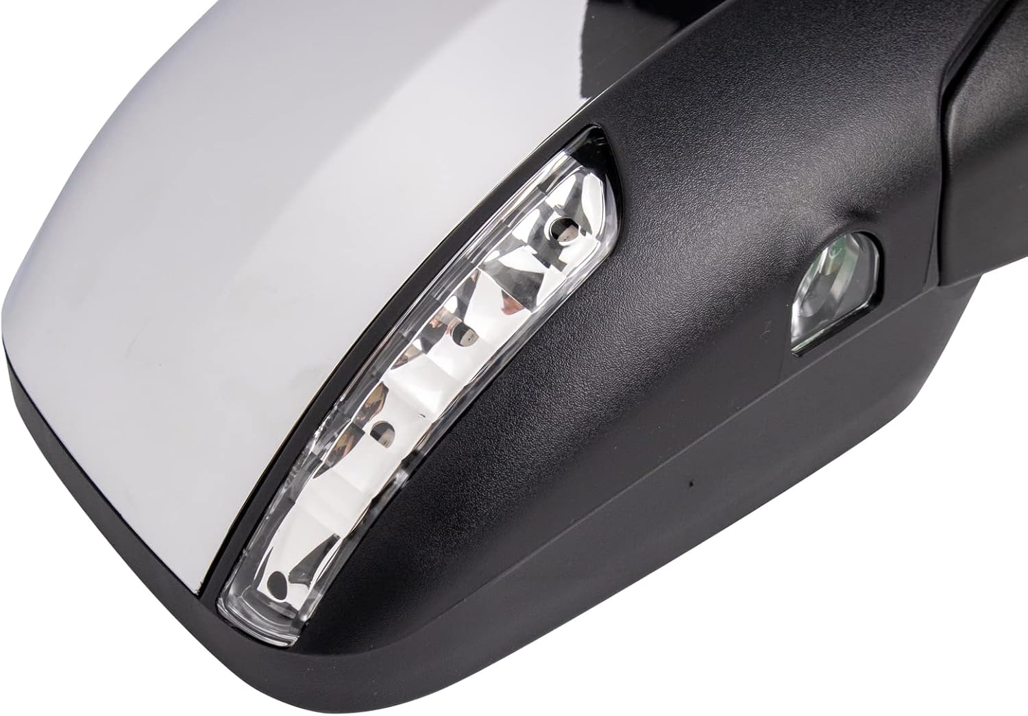 TRQ Passenger Side Mirror Assembly Power Heated Turn Signal Puddle Light Blind Spot Memory Power Folding Chrome Compatible with 2014-2021 Jeep Grand Cherokee