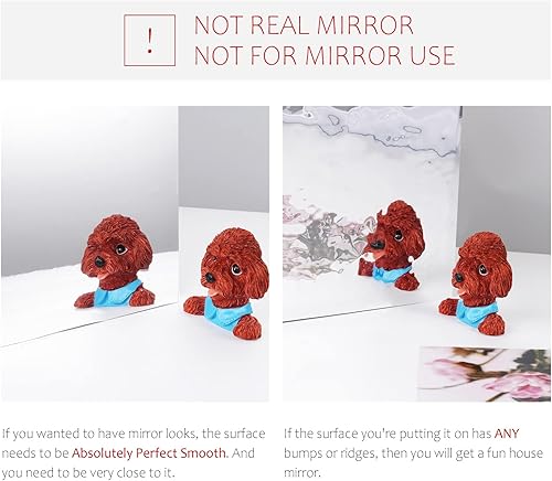 Miniatura 2 de Stickyart Calcomanías de espejo de papel plateado para paredes de 12 x 590 pulgadas, autoadhesivas, espejo Funhouse, decoraciones inastillables para