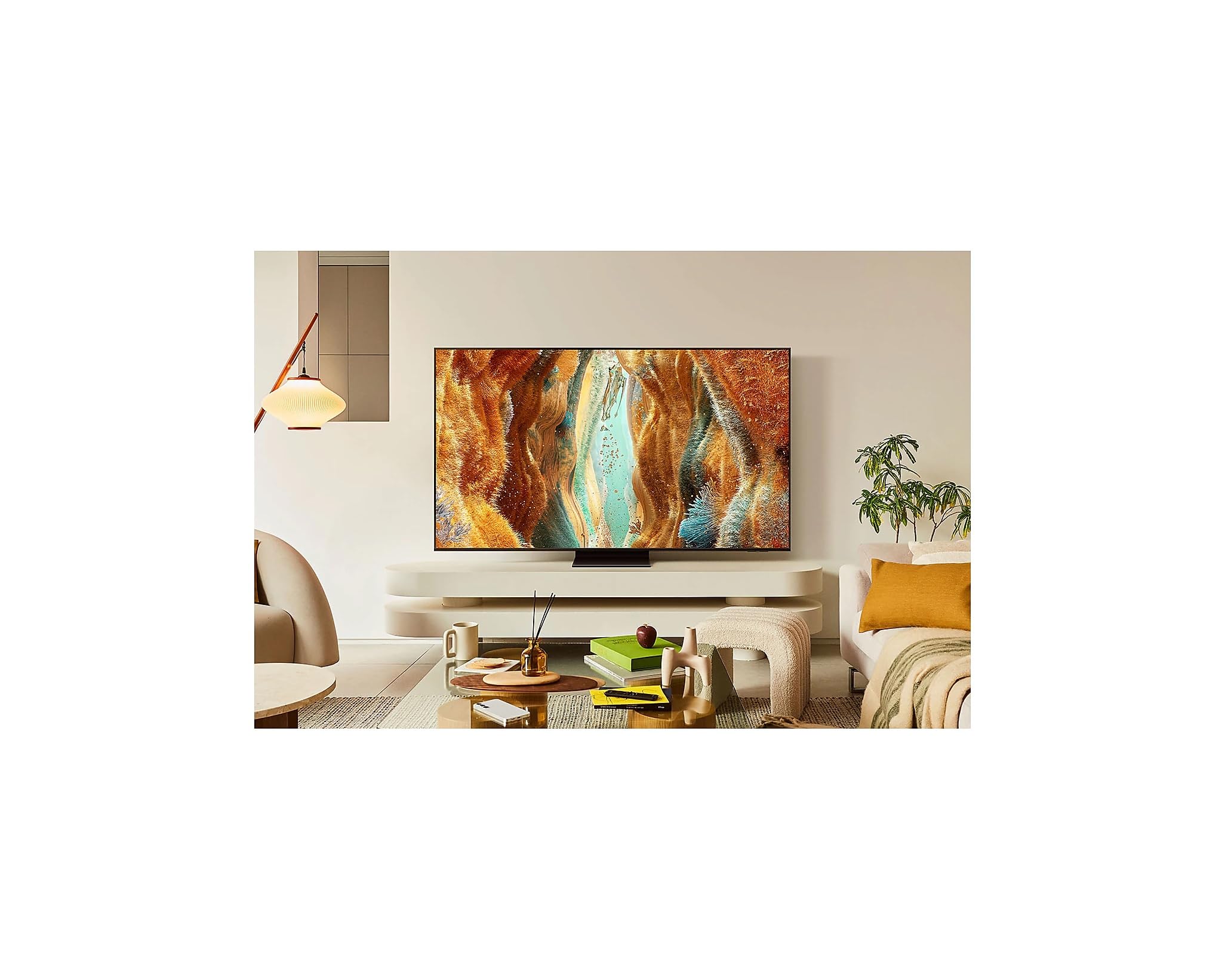 Samsung Neo QLED 4K QN70F 55 Zoll (140 cm) 4K Fernseher TV mit Neural Quantum AI Gen2 Prozessor, Quantum-Matrix-Technologie Slim, Upscaling, Smart TV, 55QN70F [2025]