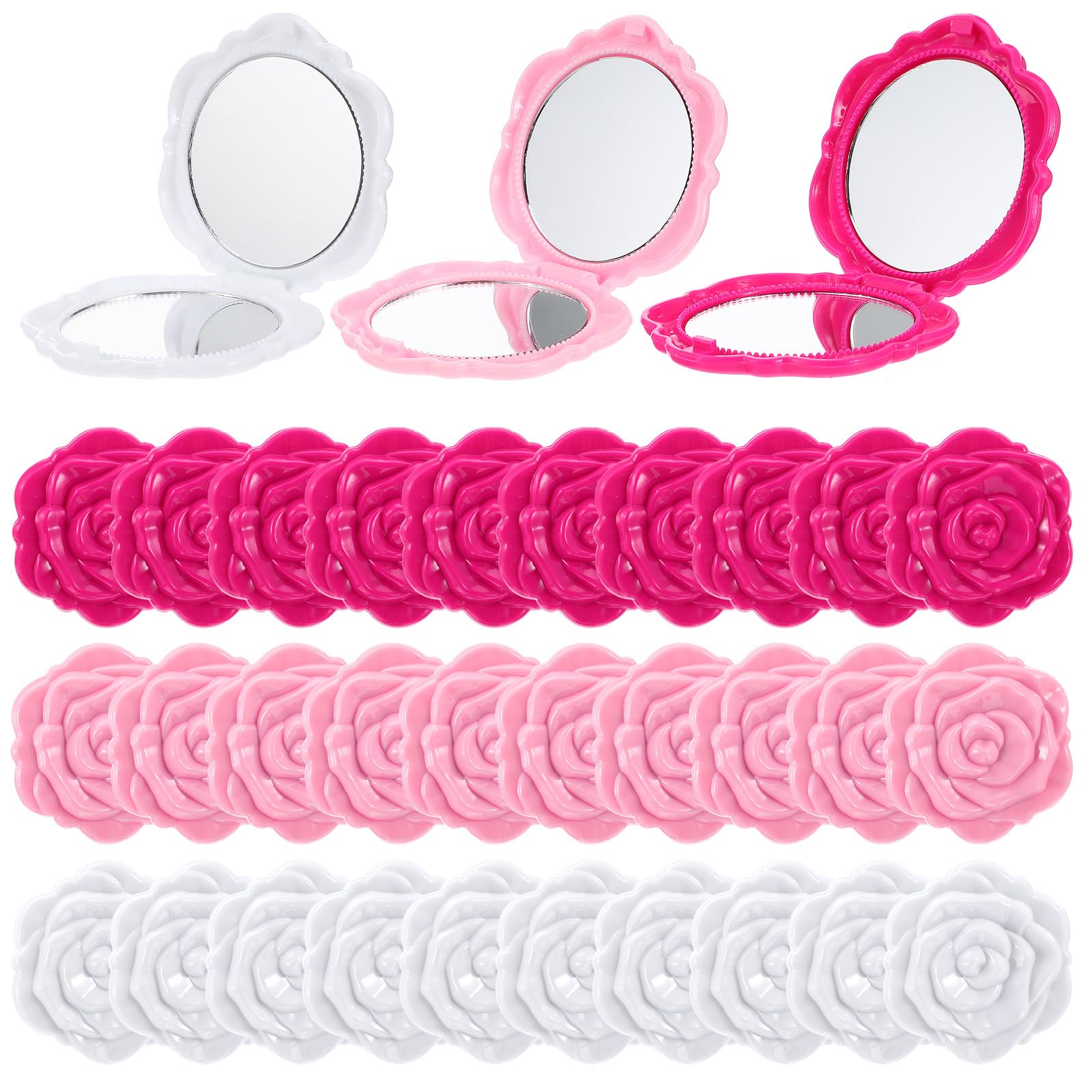 Miroir pliable de maquillage pour sac à main afin d'éviter les imperfections x30