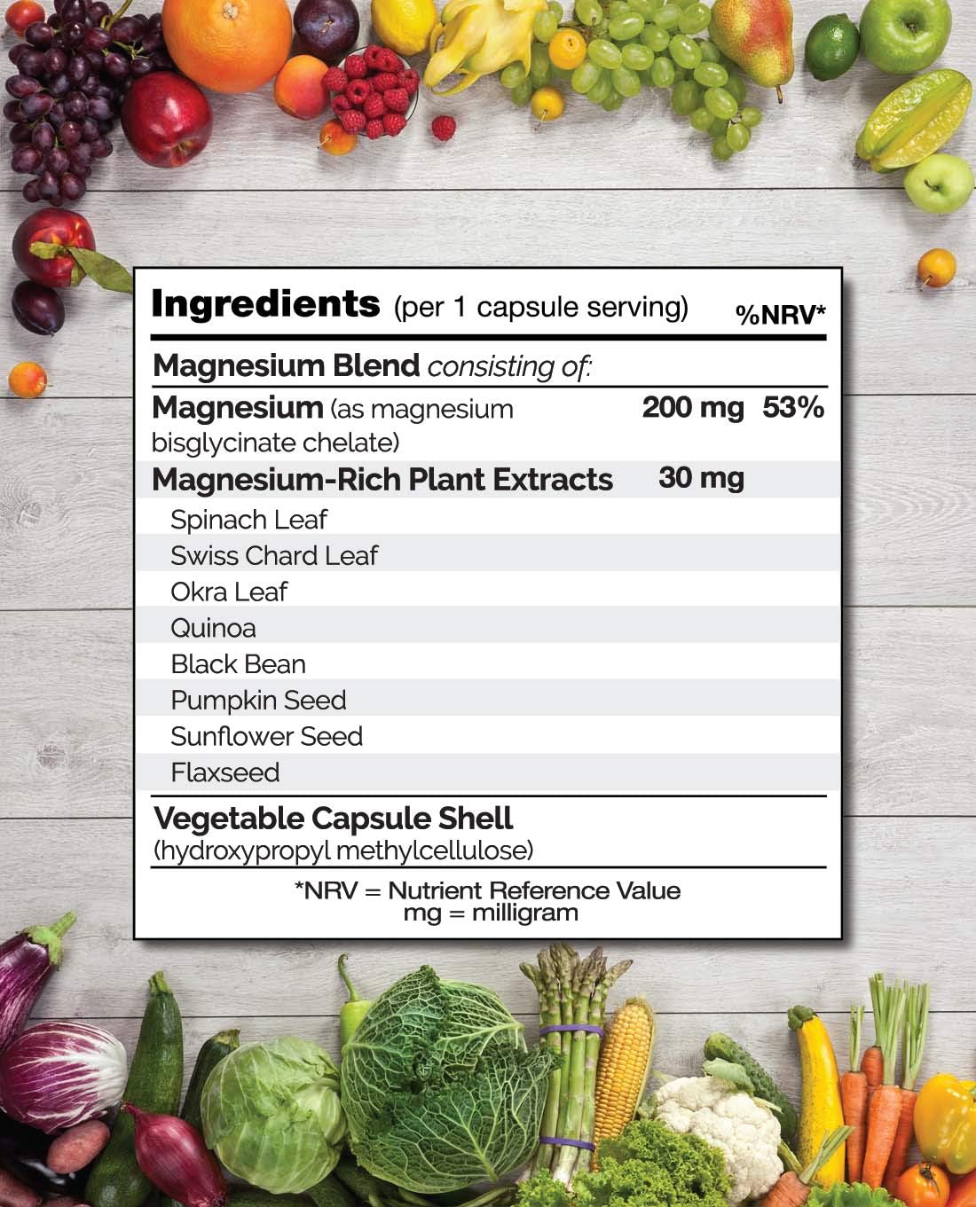 NATURELO Magnesium Glycinate Chelate Complex, 200 mg Magnesium with Whole Food Extracts to Support Energy - Image 5