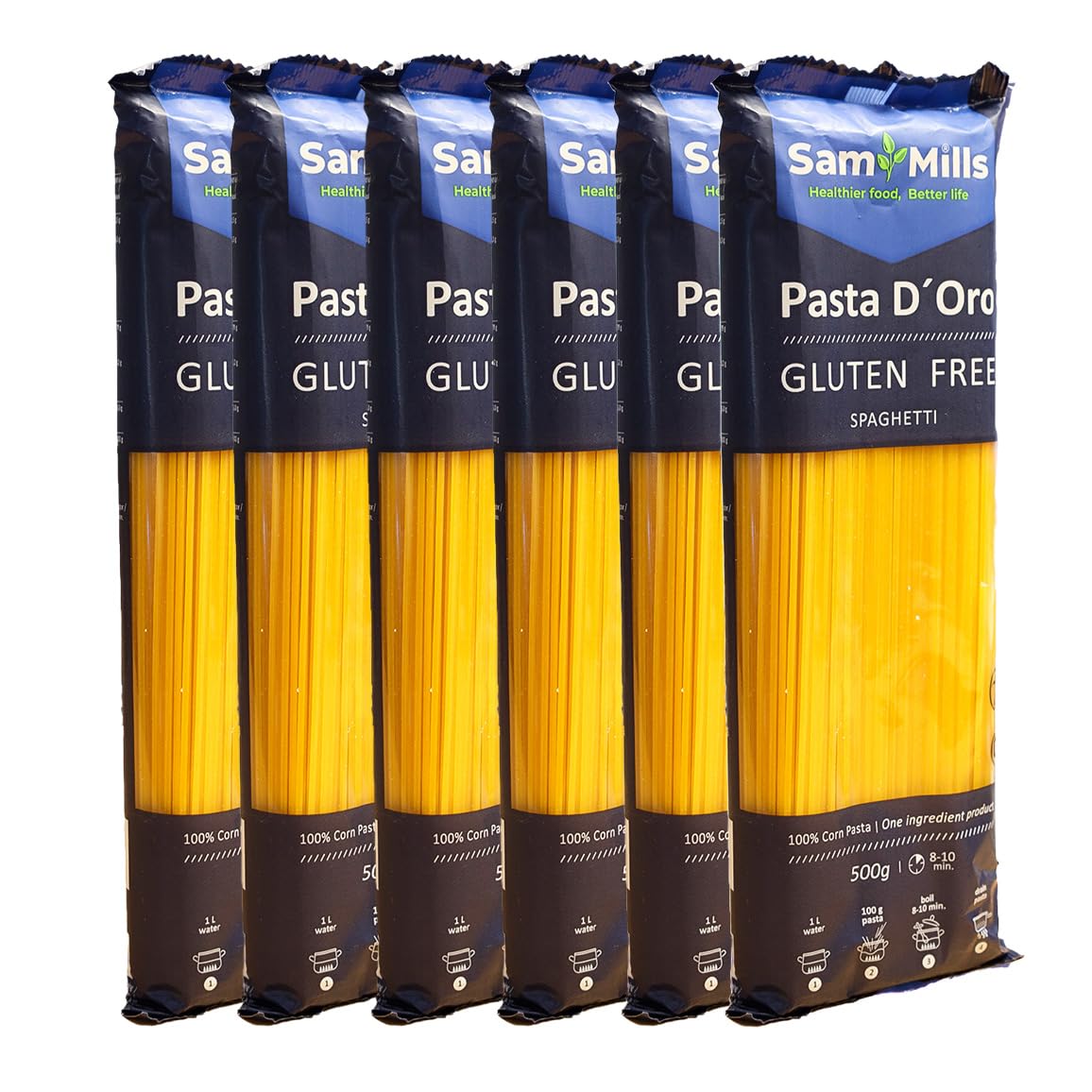 Pasta d´oro – Glutenfreie Nudeln Spaghetti aus Maismehl 24er Pack (24 x 500 g)
