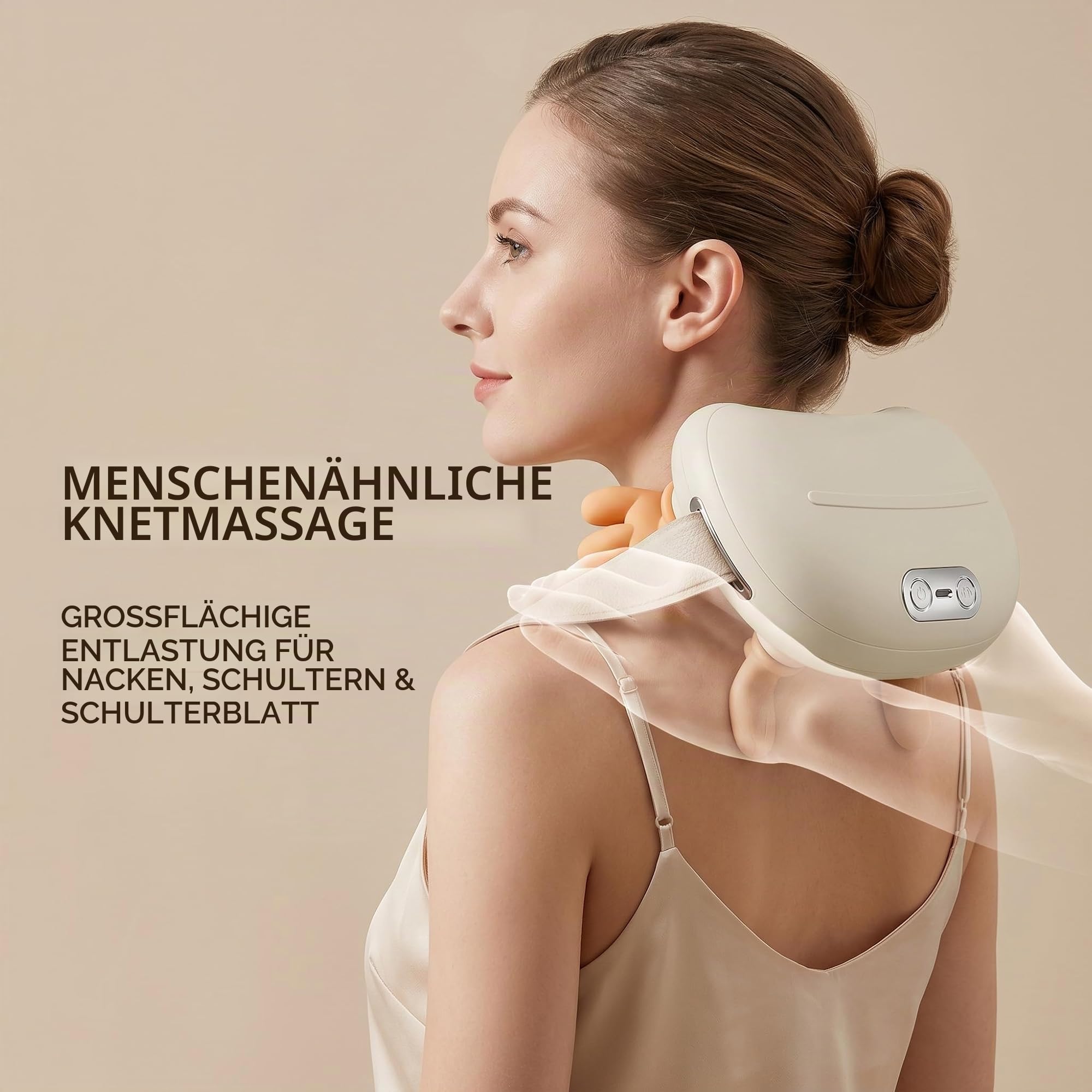 Nackenmassagegerät, Nackenmassagegerät, Nacken, Schultern und Rücken, kabellos