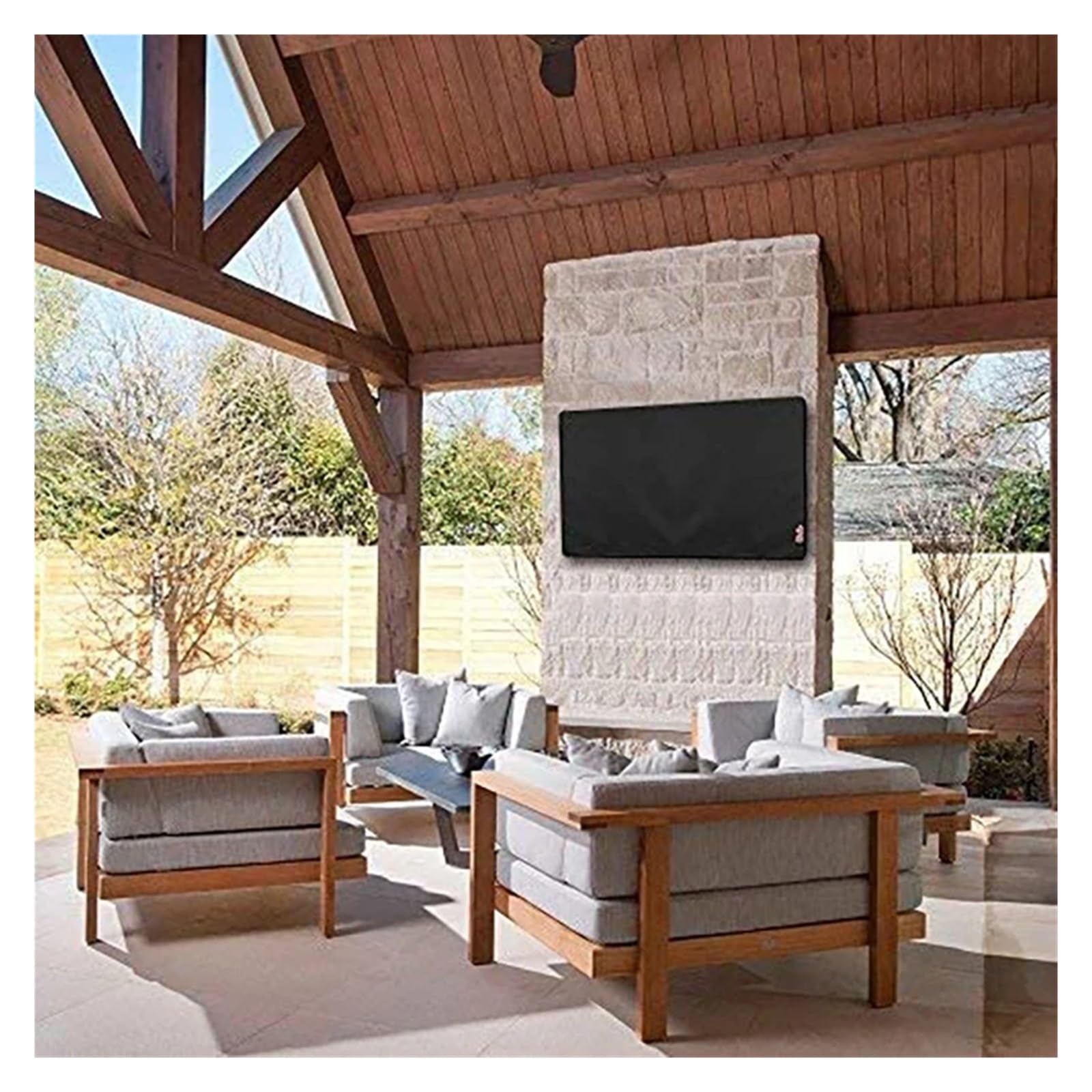 Copertine TV Coperture Copertura TV for esterni Schermo TV resistente alle intemperie e impermeabile da 22'' a 70'' pollici for custodia TV esterna Protezioni display TV mobili Proteggi-Schermo TV(55-