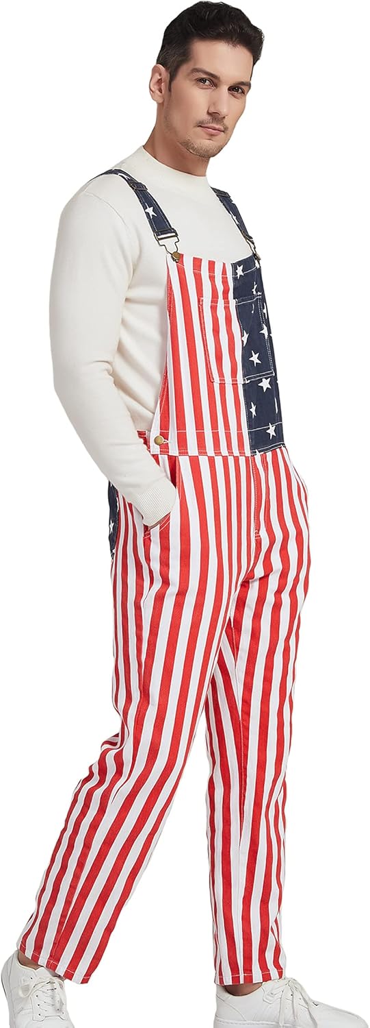 OeyFnbmO Festival Overalls for Men Holiday Jumpsuit Bib Coveralls