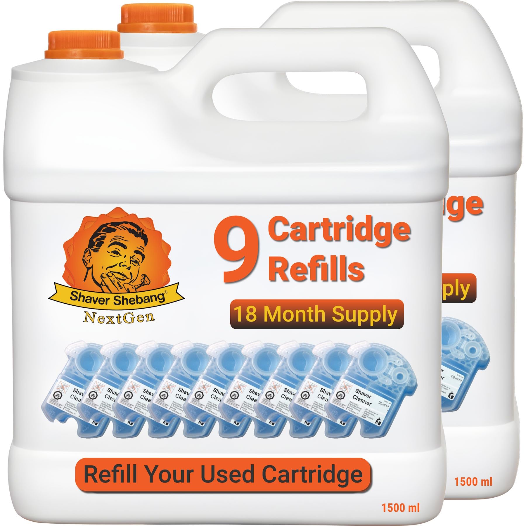 18 Clean &amp; Renew® cartridge refills — 36 months of clean shaving NextGen