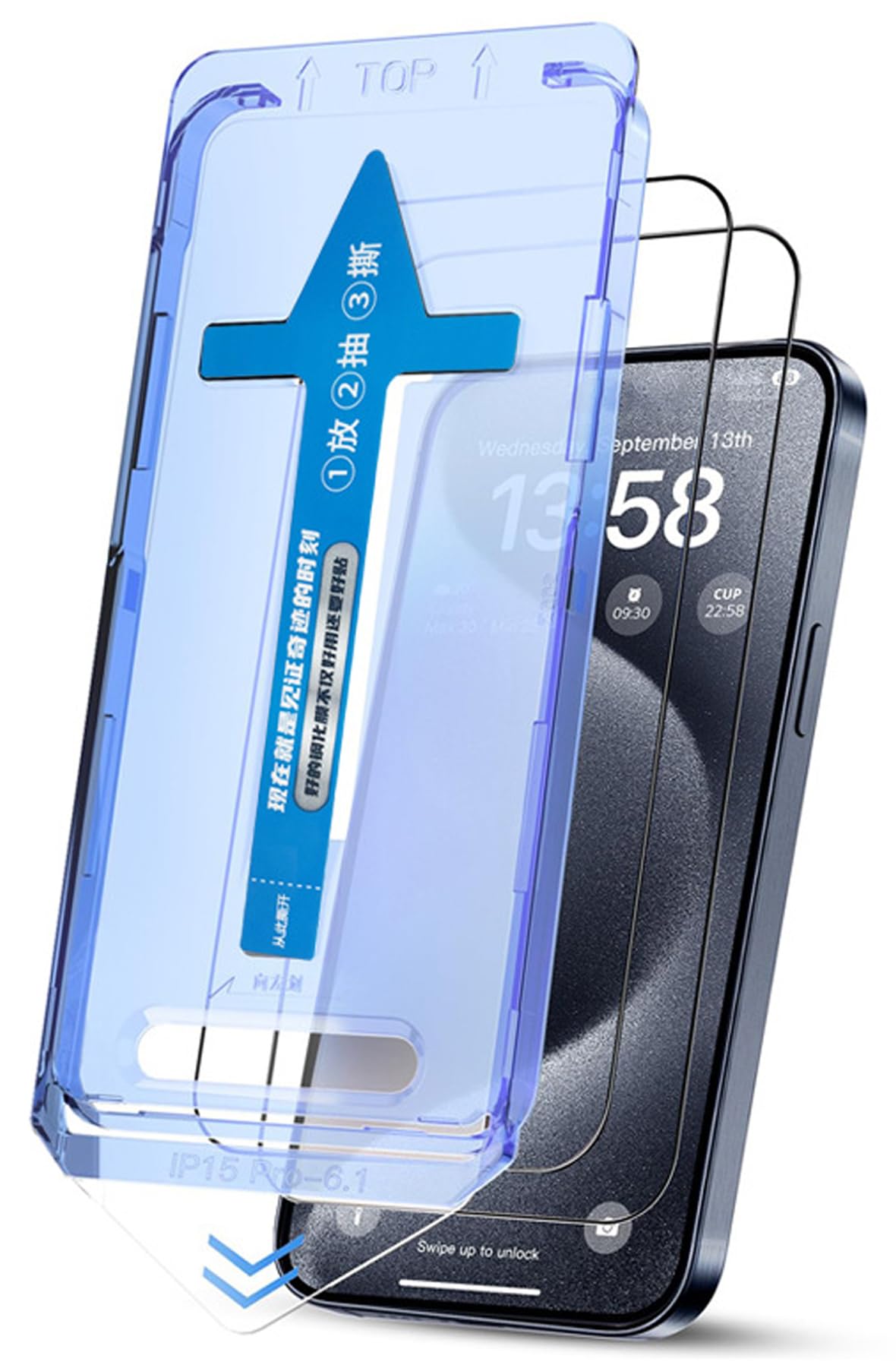 2 Pack Screen Protector - Dust Free Without Bubbles for iPhone 15 14 13 12 11 Pro Max, Easy Installation (HD Clear,for iPhone 13 Pro Max)