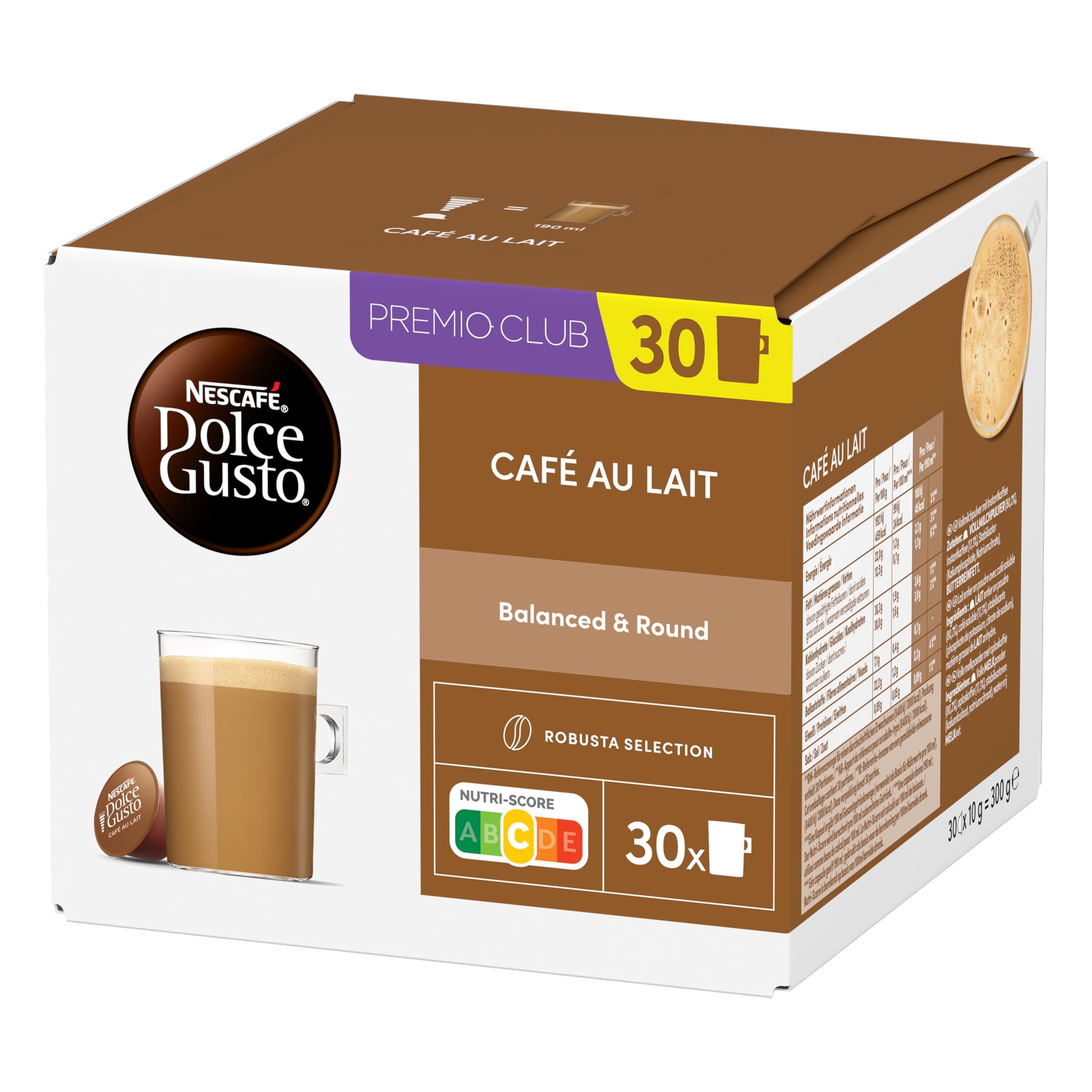 NESCAFÉ DOLCE GUSTO Café au Lait Kaffeekapseln (3 x 30 Kapseln)