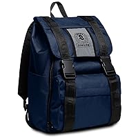 Zaino INVICTA - SQUARE, Blu - Tasca Porta PC e Tasca Porta Borraccia