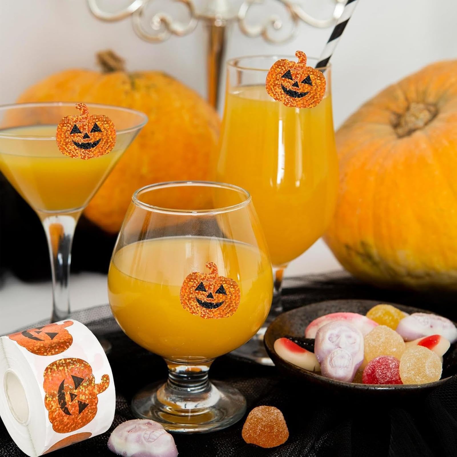 Naklejki Halloween Dla Dzieci Halloween Naklejki w Rolce z Dynią | 500 Sztuk Materialow Plastycznych Na Halloween Dla Dzieci I Mlodziezy Do Zabaw Kreatywnych Gier Klasowych Oraz Rzezbi