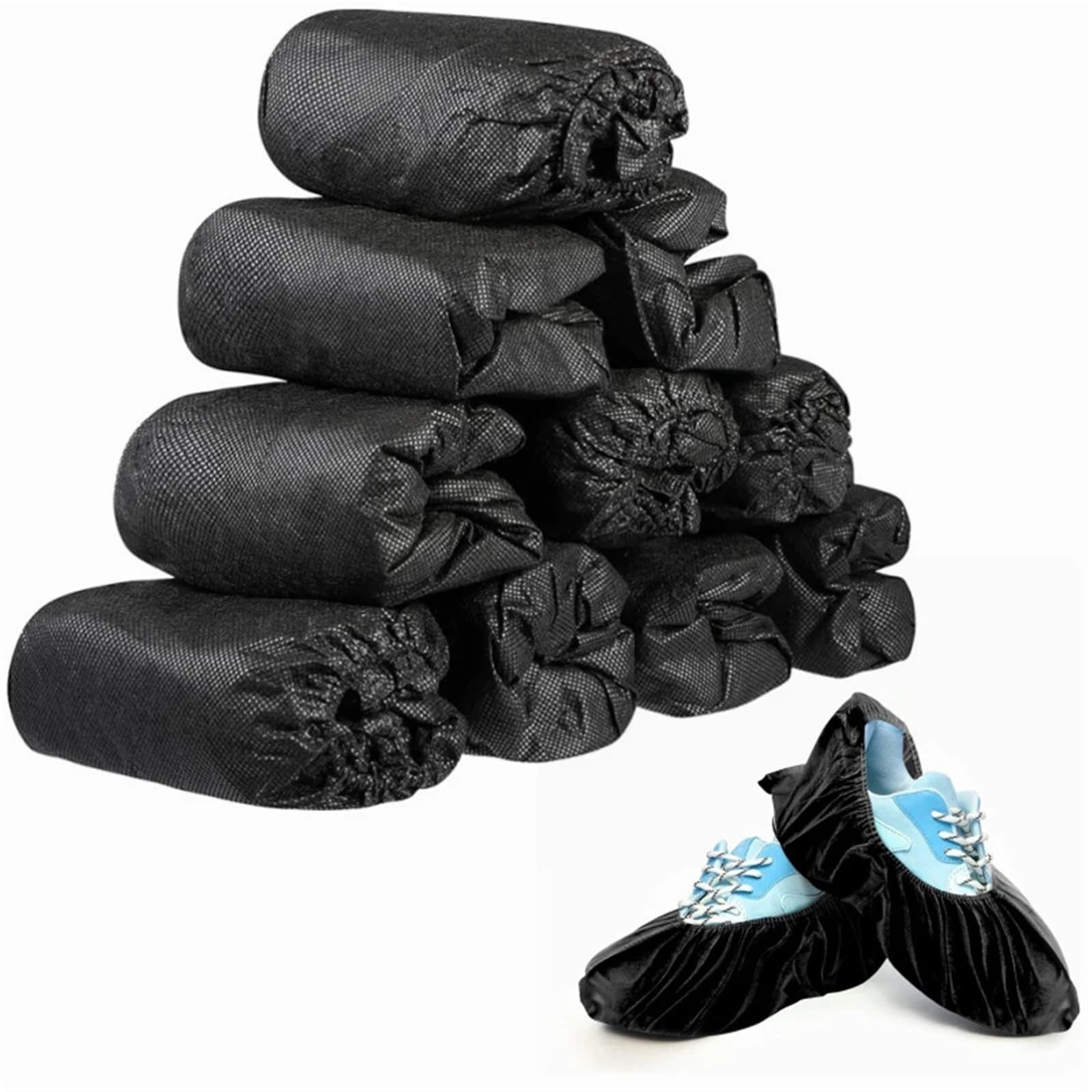 20 pares de cubiertas for zapatos, antideslizantes negras for botines, for suelo for interiores y exteriores para Protección