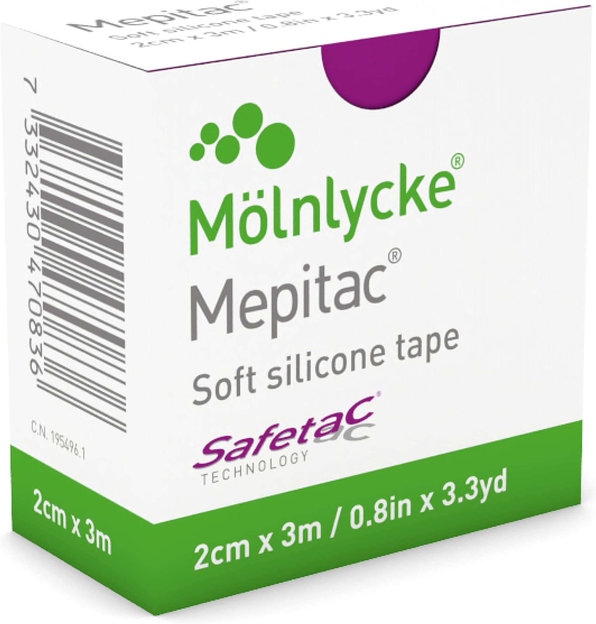 Molnlycke Mepitac Soft Silicone Tape 3/4"X118" - Model 298300